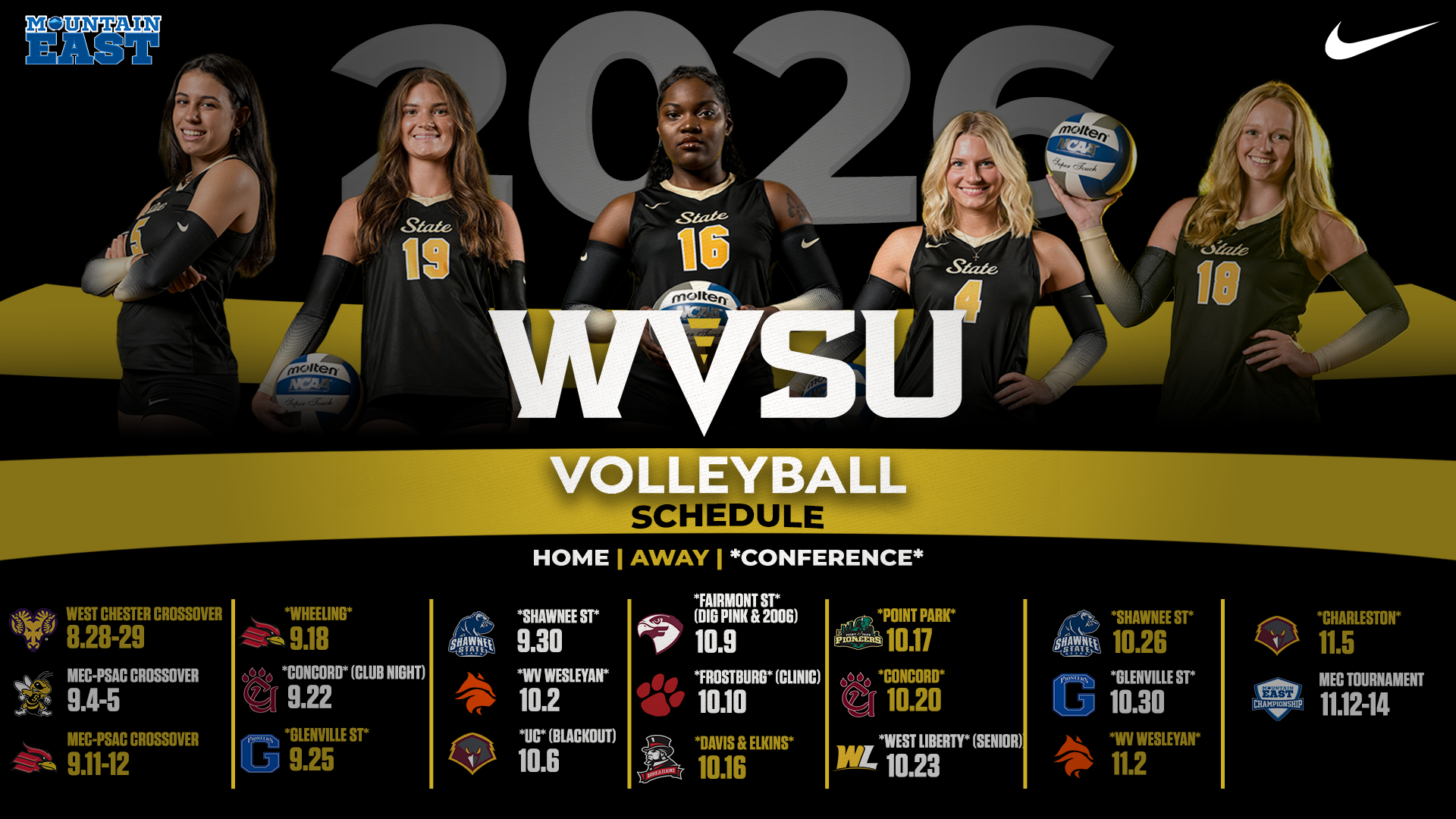 2026 WVB Schedule