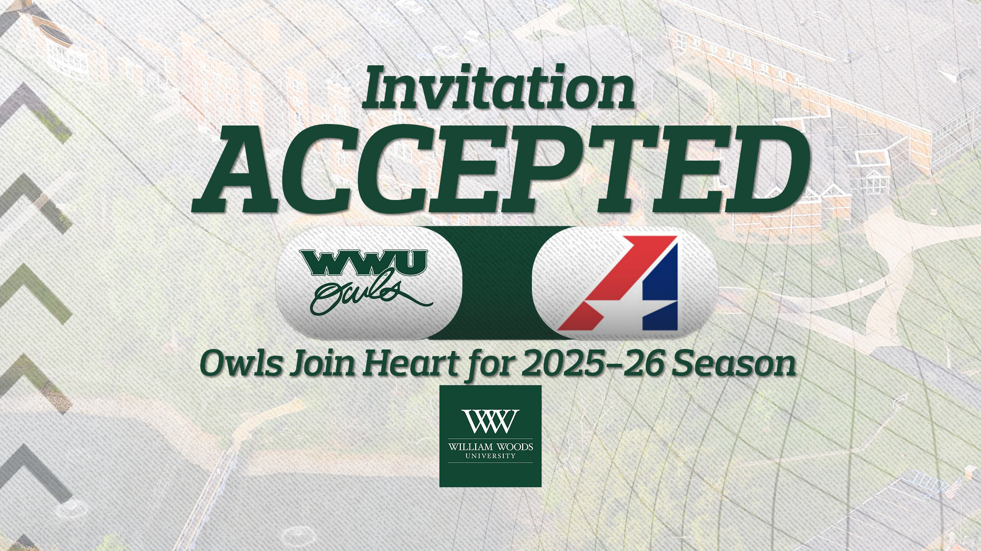 Graphic with WWU Athletics, Heart of America Athletic Conference and WWU university logos