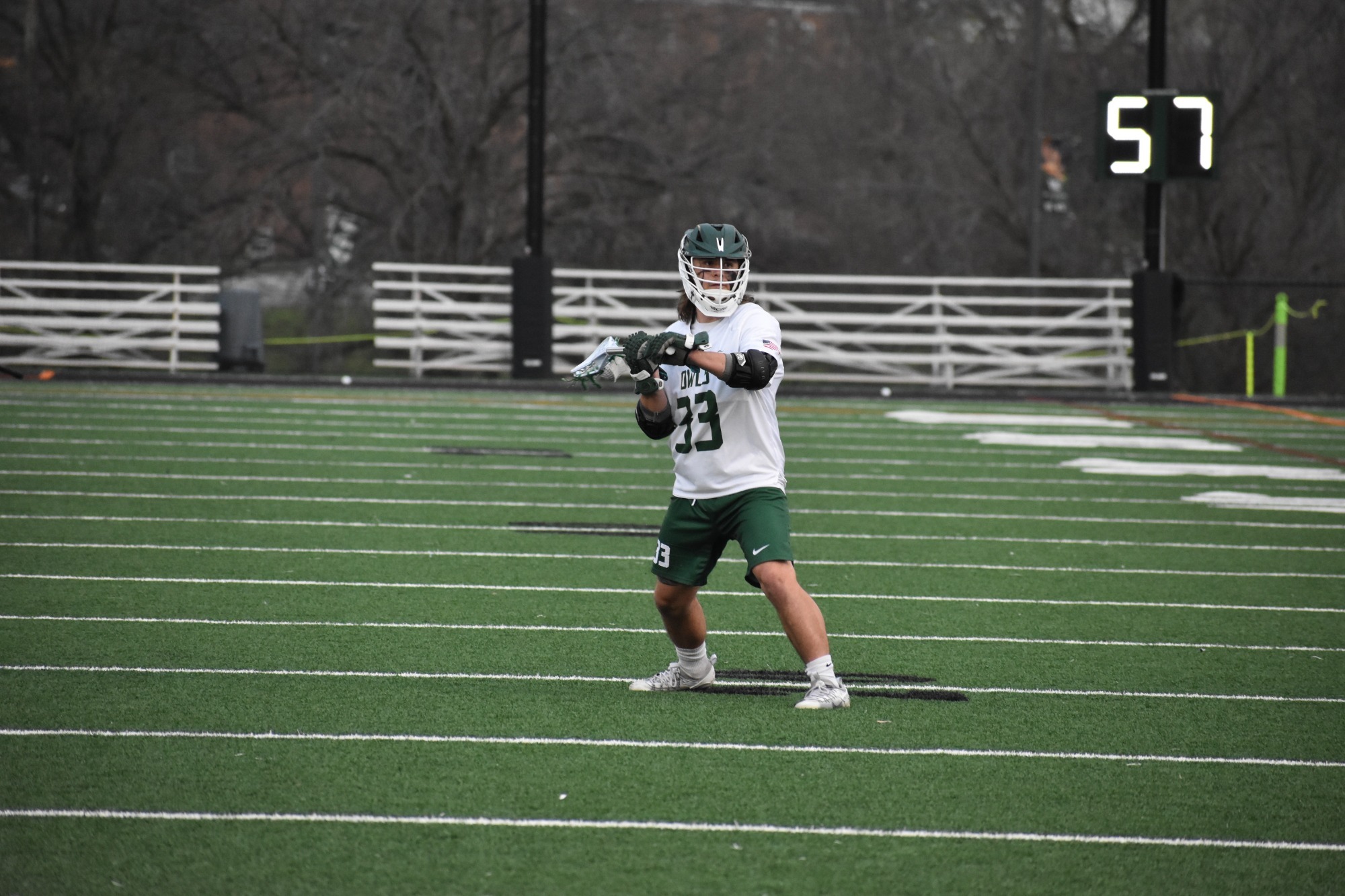 William Woods's David Wiley looks to pass the ball.