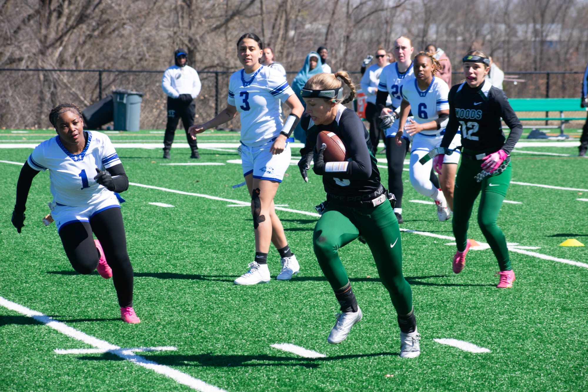Kennedy Vannoy runs with the football in a game against Pratt Community College.