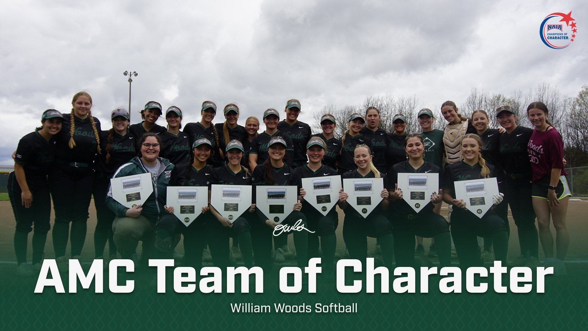 Softball Wins Women’s 2024-25 AMC Team of Character