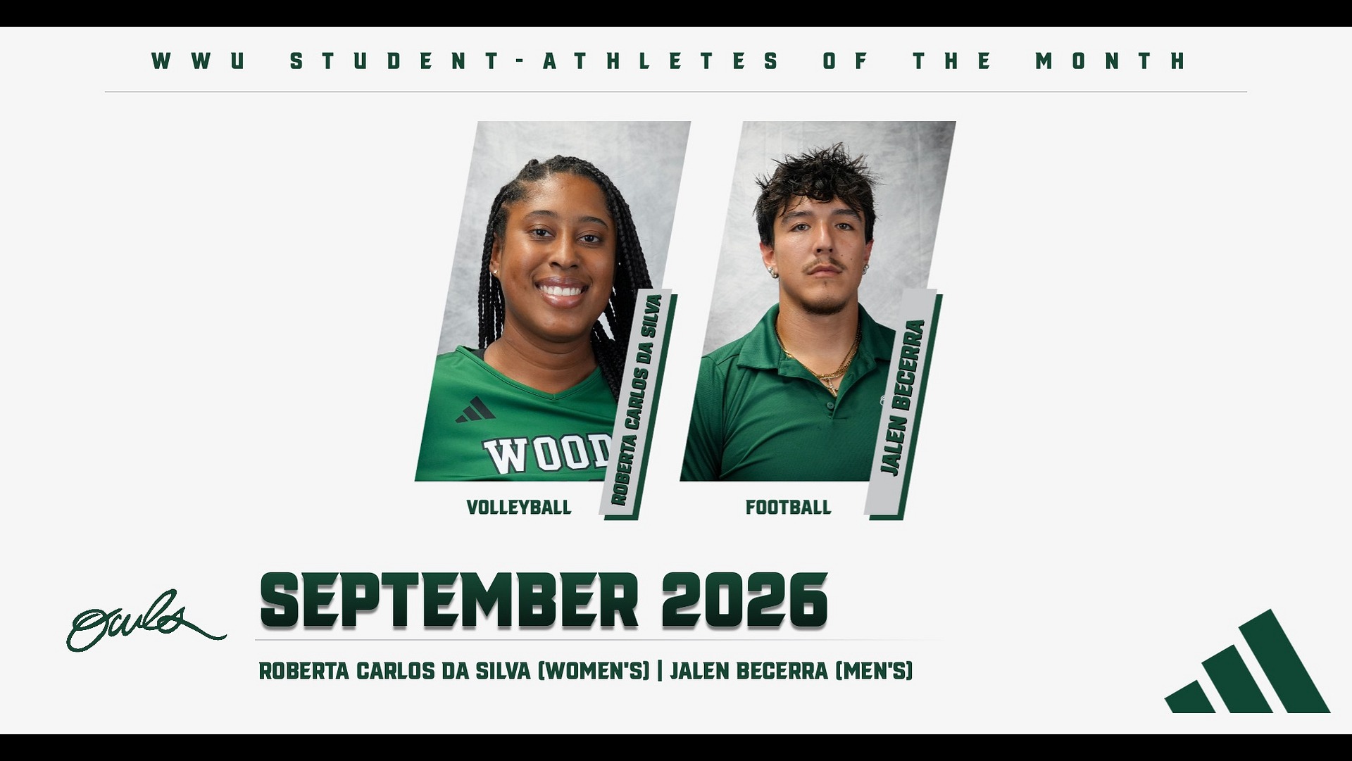 Carlos da Silva, Becerra Reel in Student-Athlete of the Month Honors