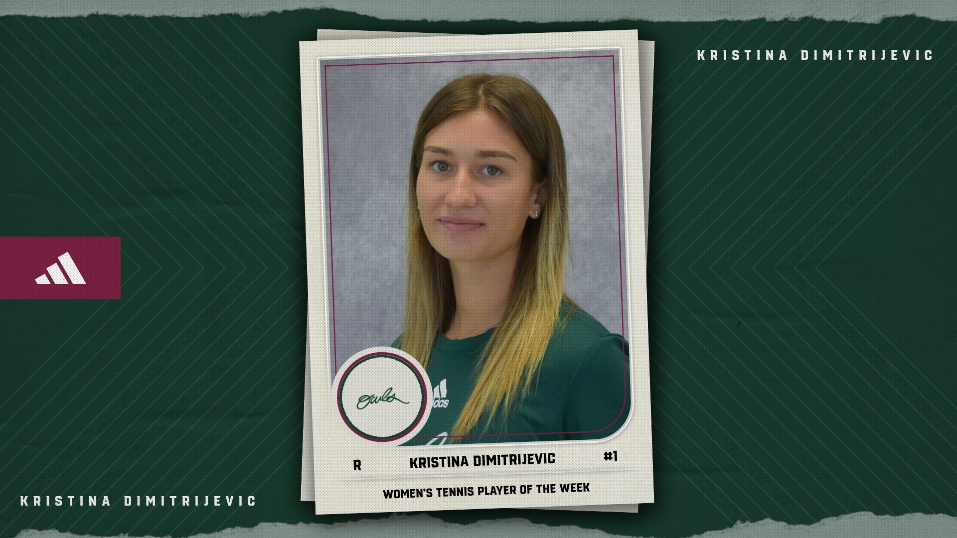 Dimitrijevic Earns POTW Nod