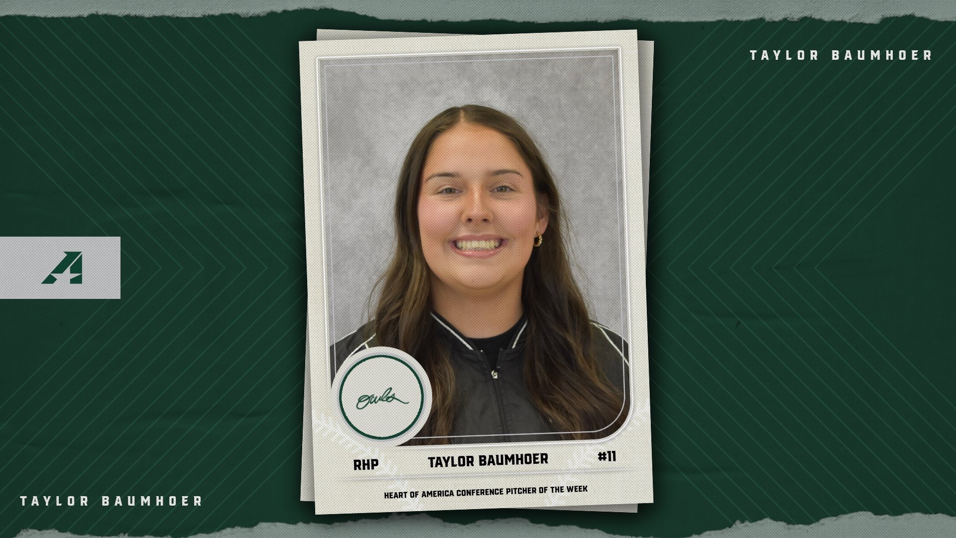 Baumhoer Earns Pitcher of the Week Nod