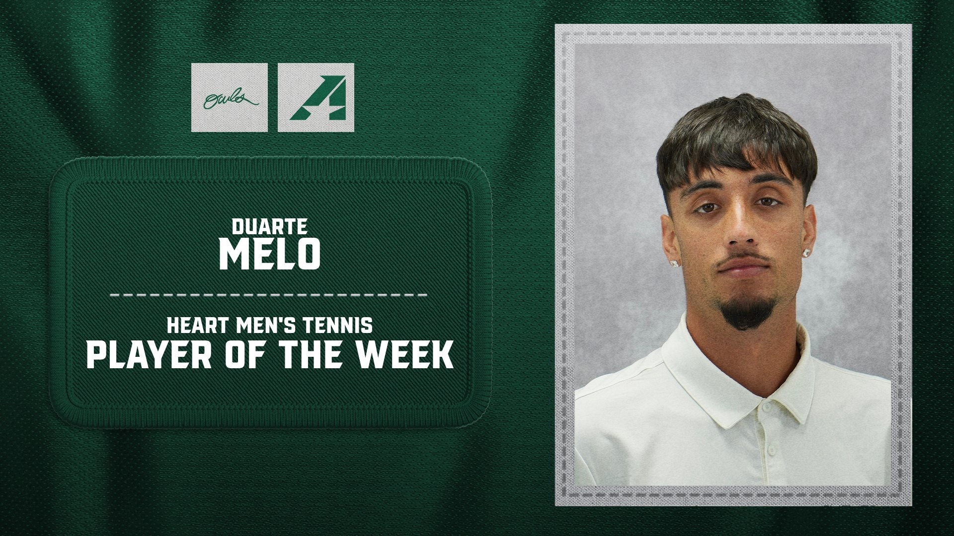 Melo Named Heart Men's Tennis POTW