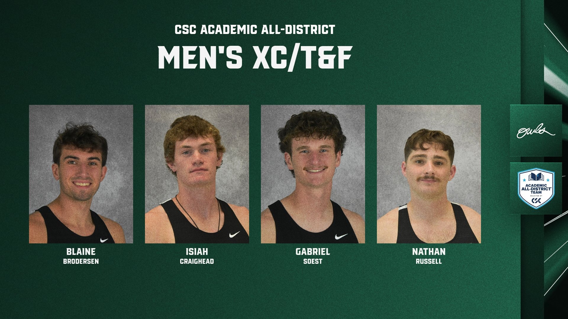 Men's XC/T&F Academic All-District 25-26