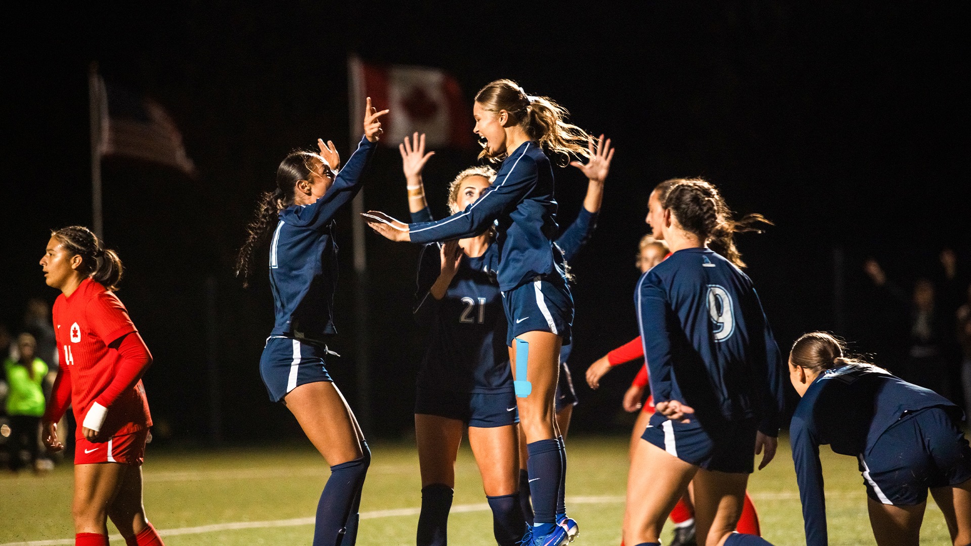 WWU Goal Celebration in 2-0 Win Over SFU