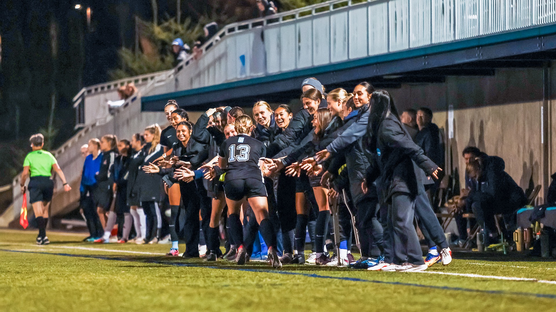 Audrey Holdridge Celebrating Goal with Teammates