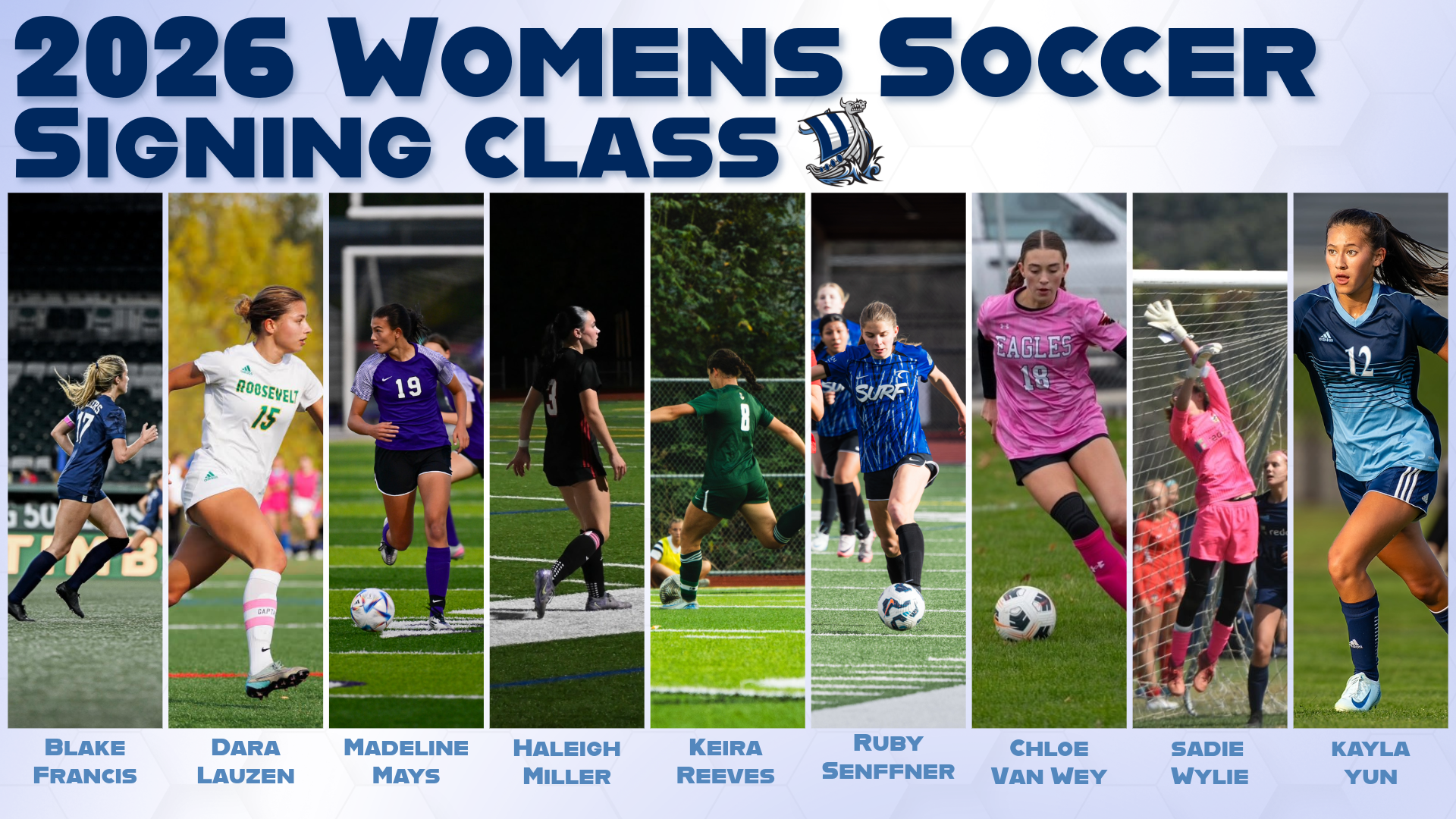 Women's Soccer Recruiting Class Graphic