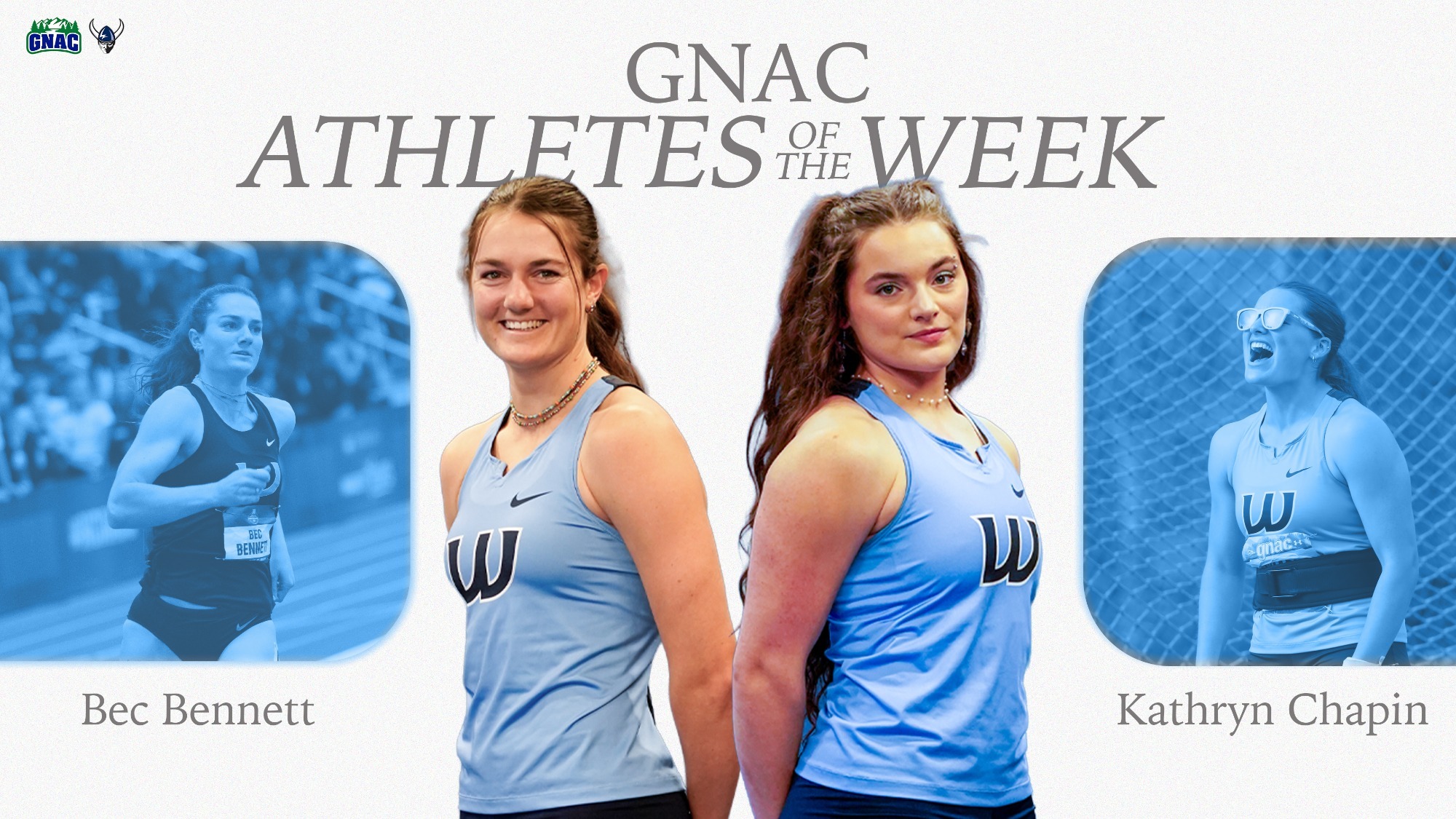 Bec Bennett and Kathryn Chapin - GNAC Athletes of the Week