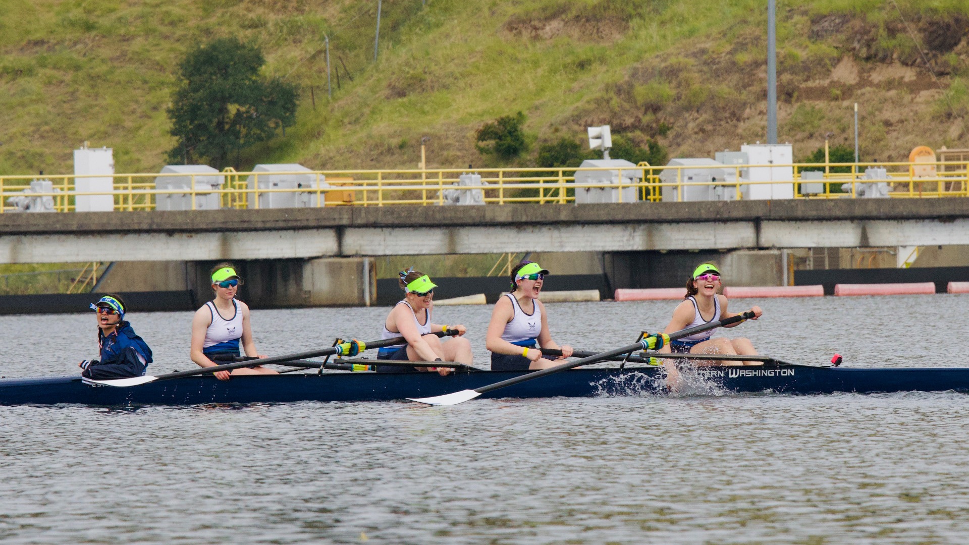 Rowing Fours Boat Finishing at WIRA Championships