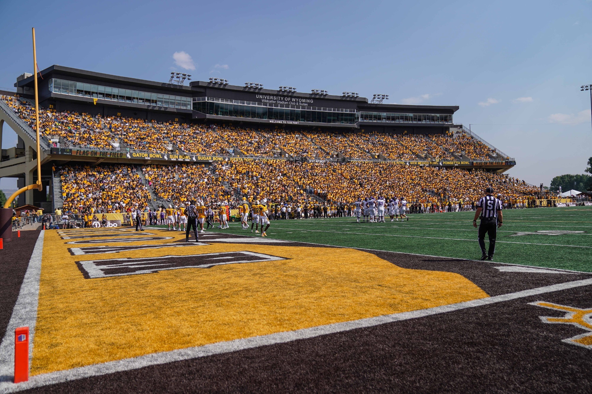 Sept 6, 2025; Laramie, WY, USA; Wyoming Cowboys fans against the Northern Iowa Panthers at Jonah Field at War Memorial Stadium. The Cowboys beat the Panthers 31-7. Mandatory Credit: Troy Babbitt-UW Media-Athletics