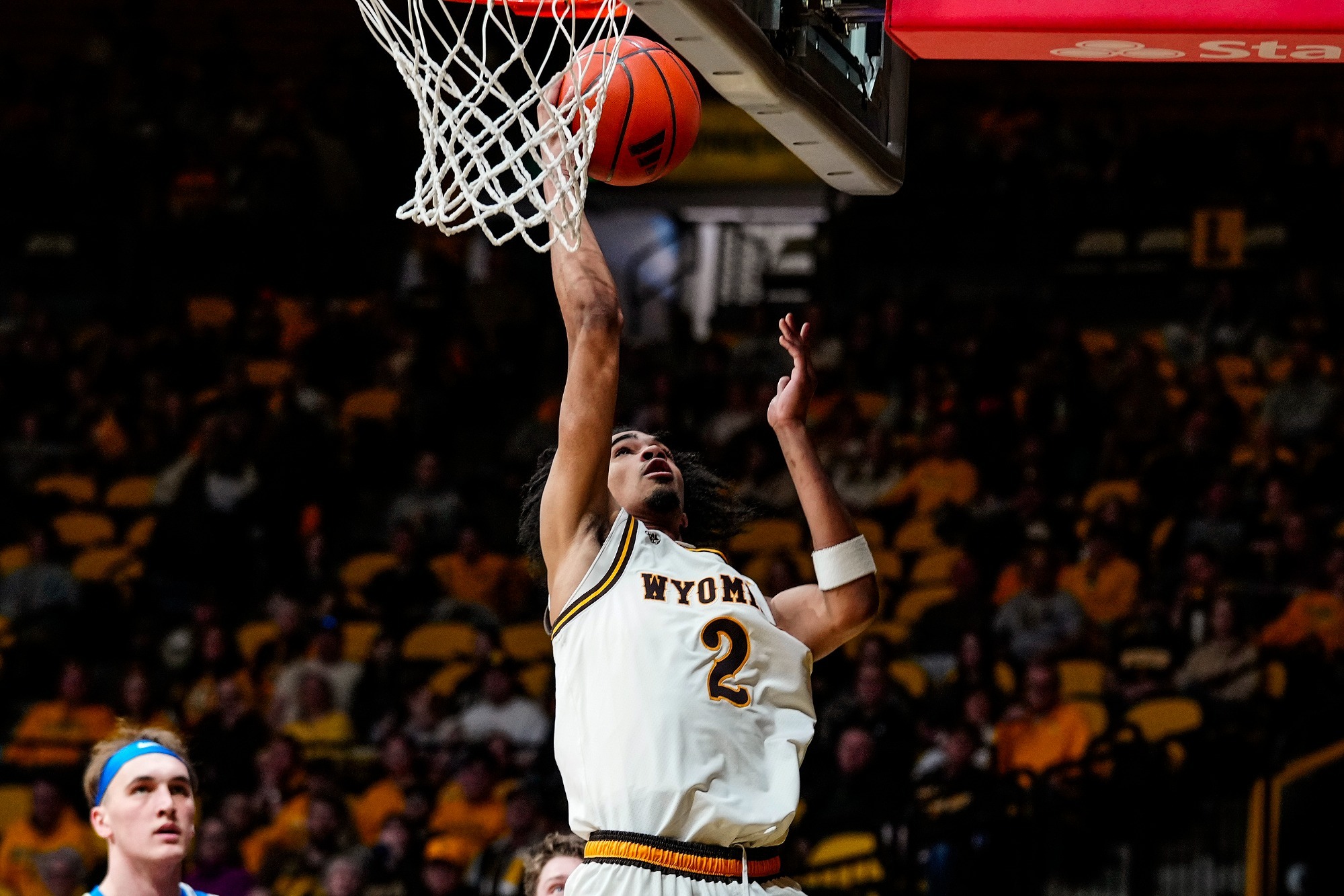 Naz Meyer with a basket against Air Force in 2026