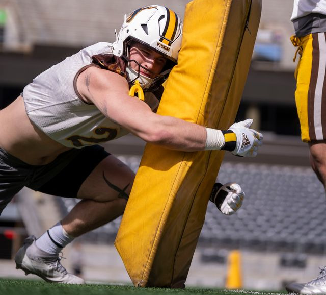 Wyoming defensive end Jack Dunkley