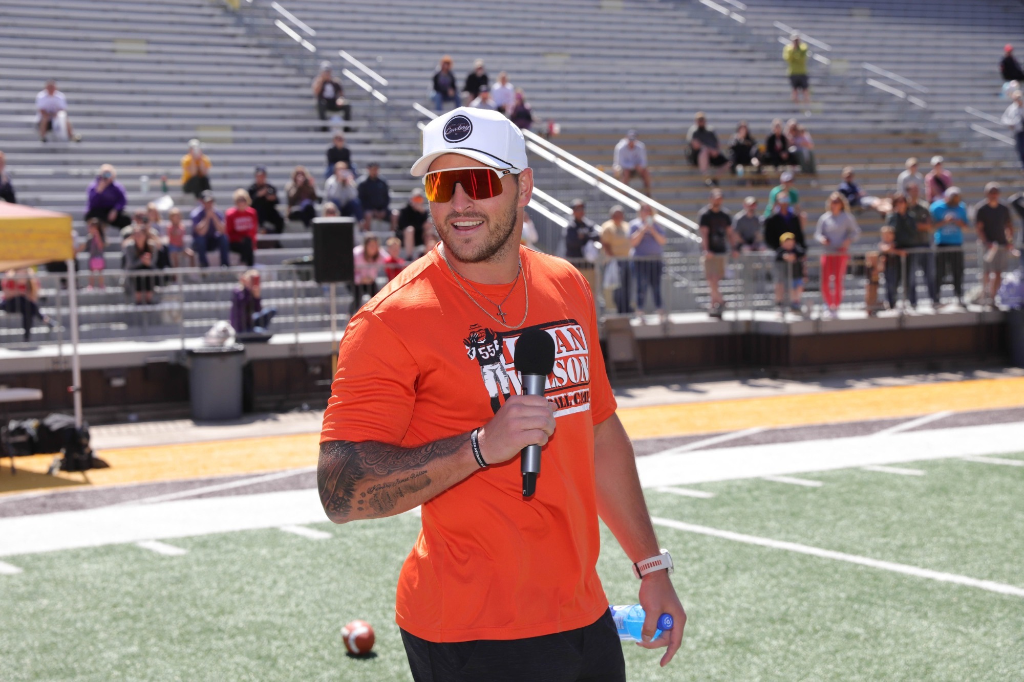 Logan Wilson at his camp in Laramie in 2025