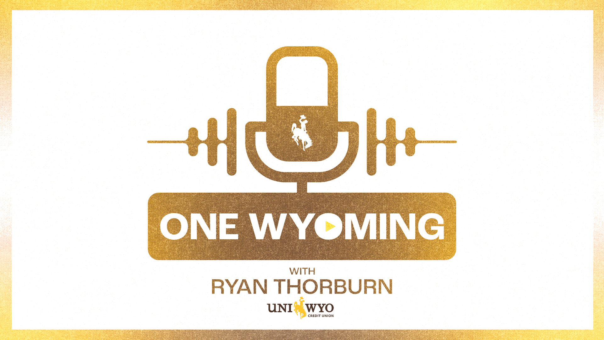 One Wyoming Podcast with UniWyo Logo