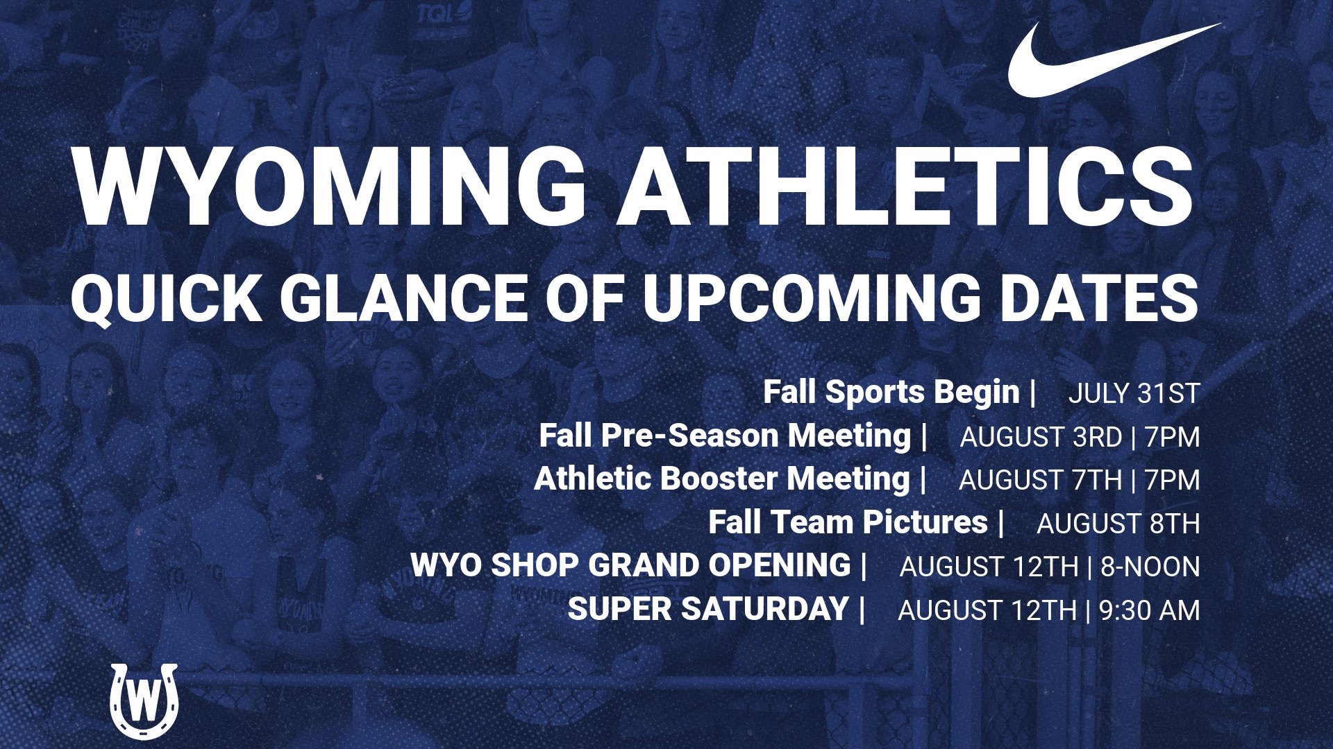 Athletic Dates Wyoming Cowboys Athletics