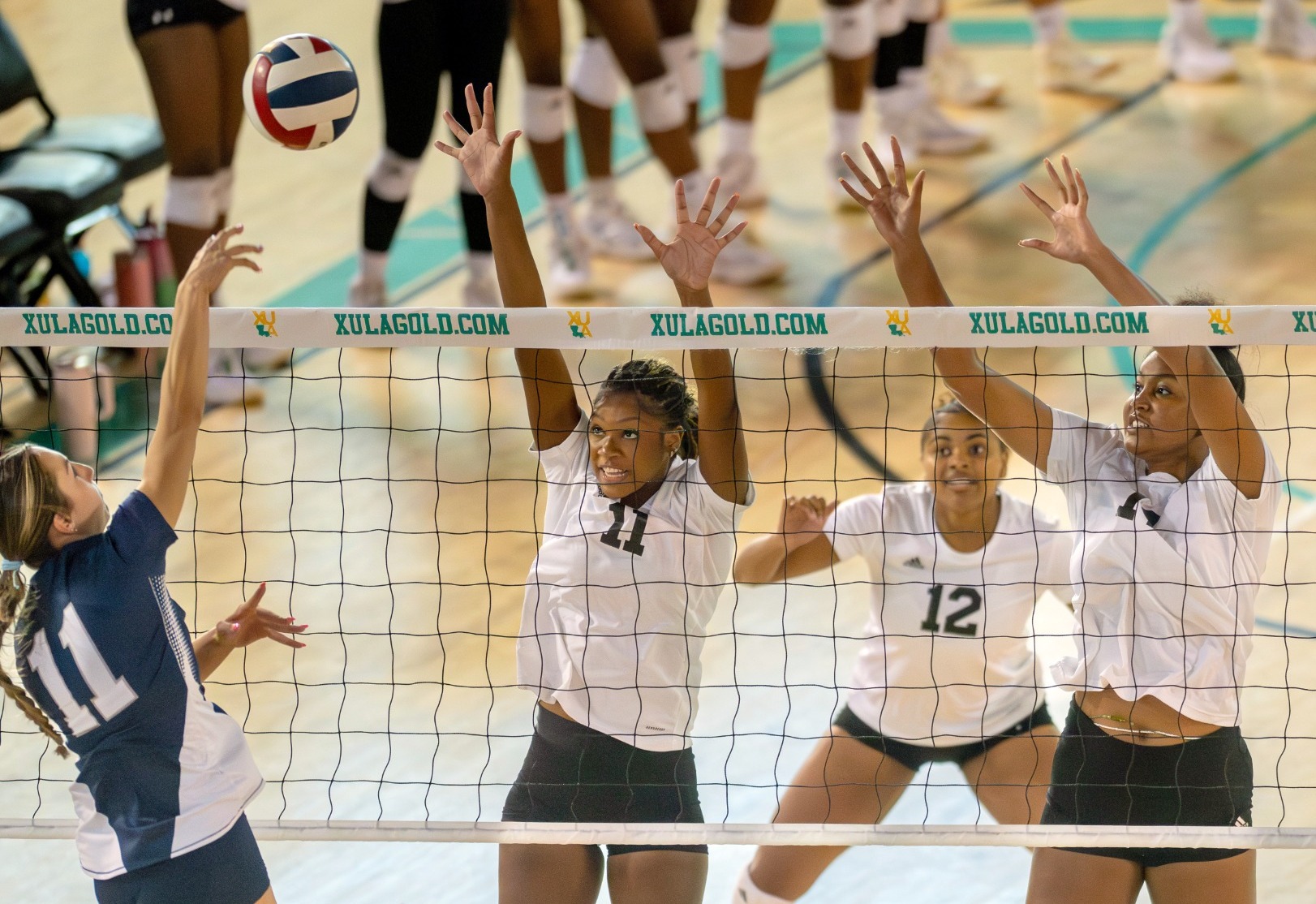 XULA women's volleyball / Kennedy Campbell, left, and Taylor Parker