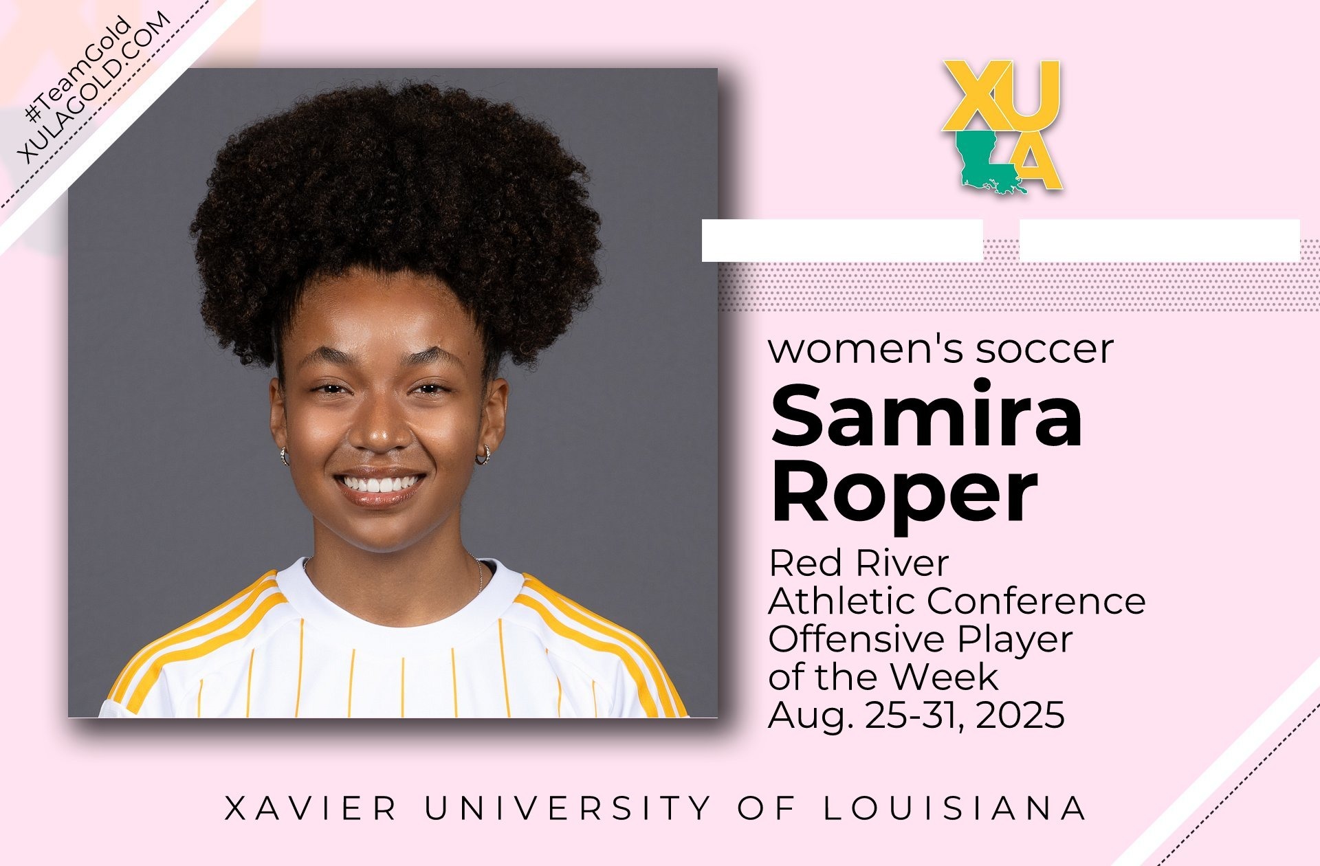 XULA women's soccer / Samira Roper