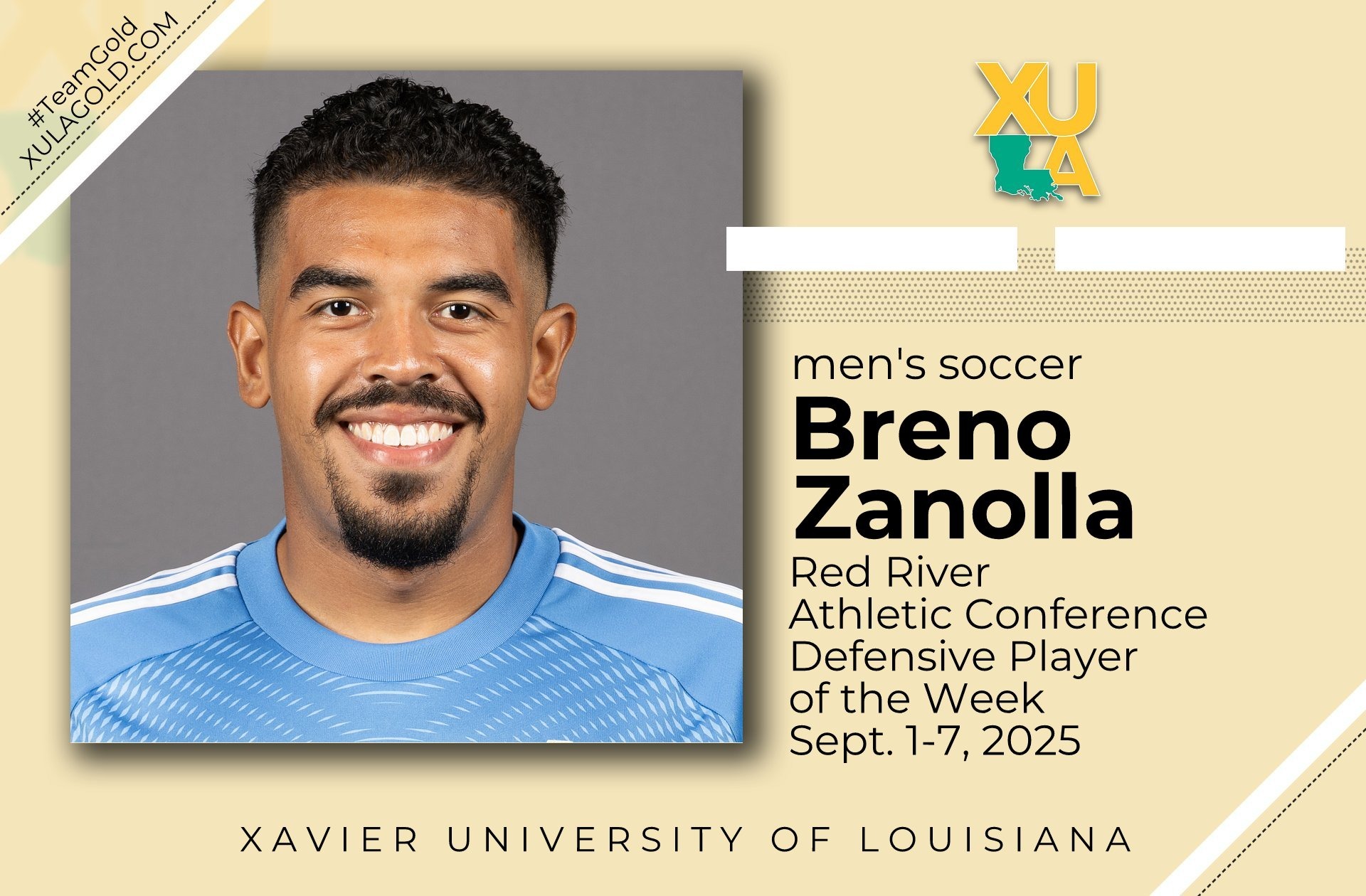 XULA men's soccer / Breno Zanolla