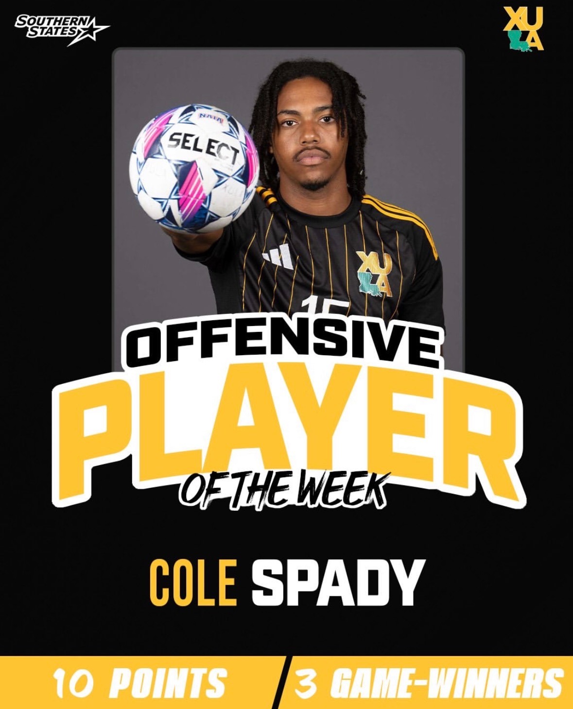 Spady Player of the Week graphic