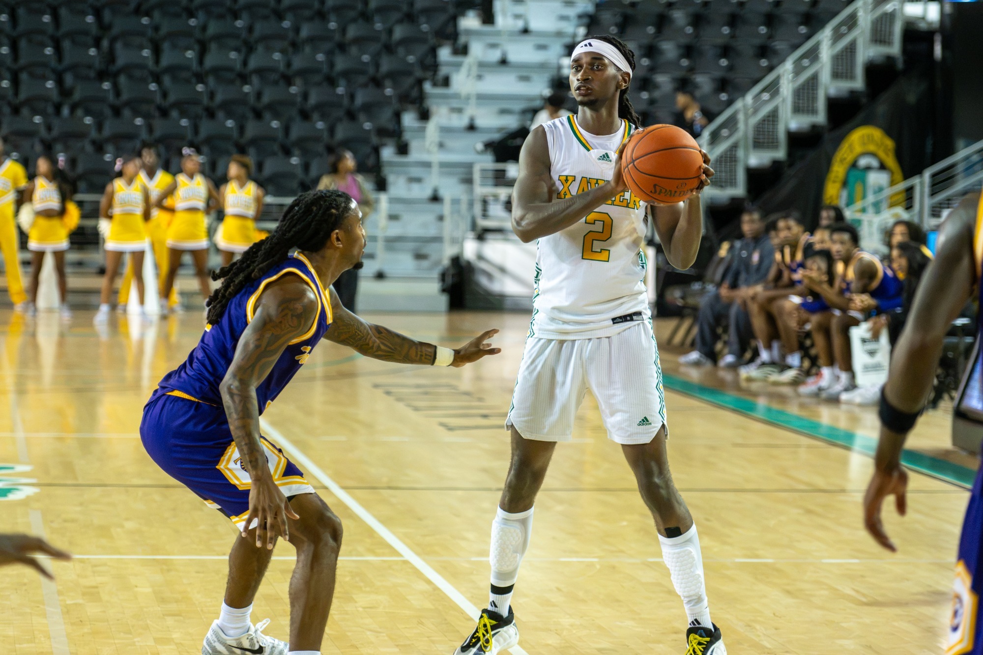Dez Perkins looks to pass versus Texas College