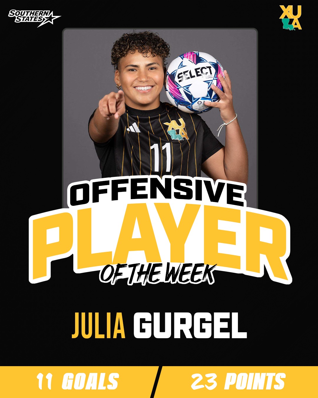 Julia Gurgel Offensive Player of the Week Graphic