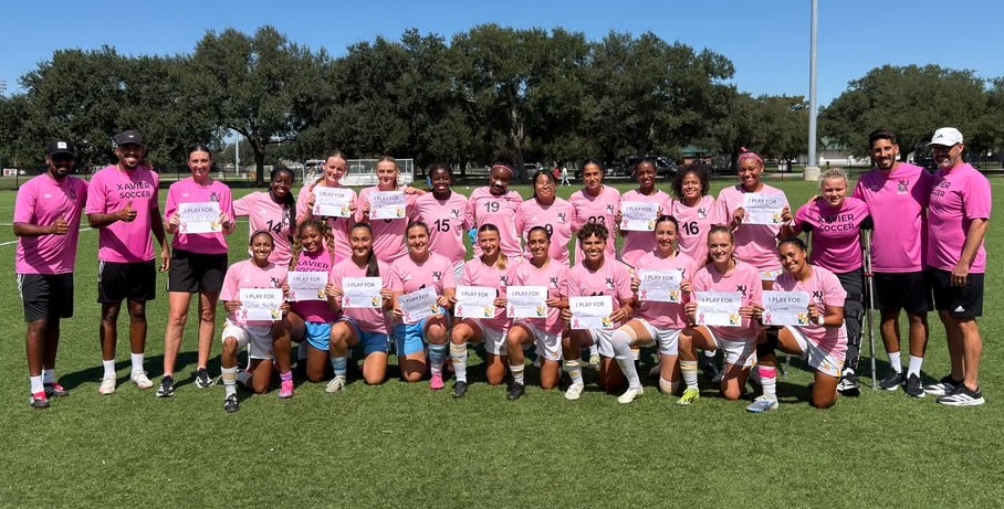 Women's Soccer team pic for Pink Day