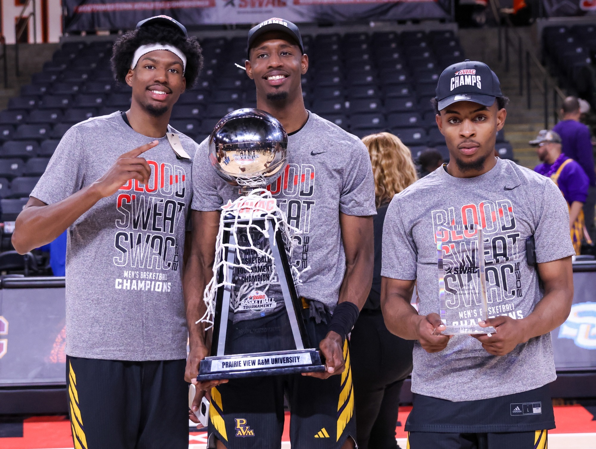 Lance Williams, Corey Wells, Cory Dunning at SWAC Title Game with Prairie View
