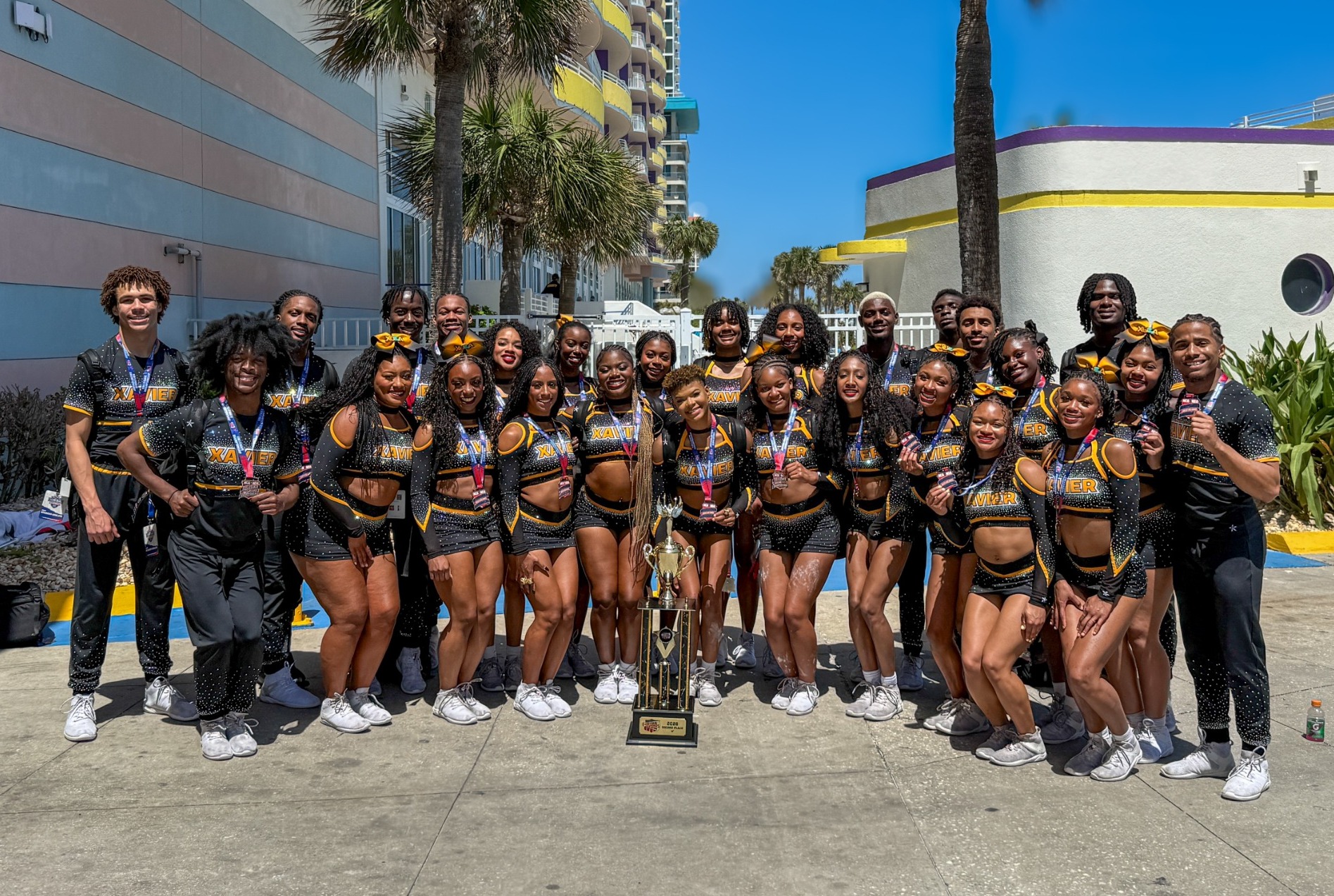 Cheer Team Photo with Trophy at NCA 2026