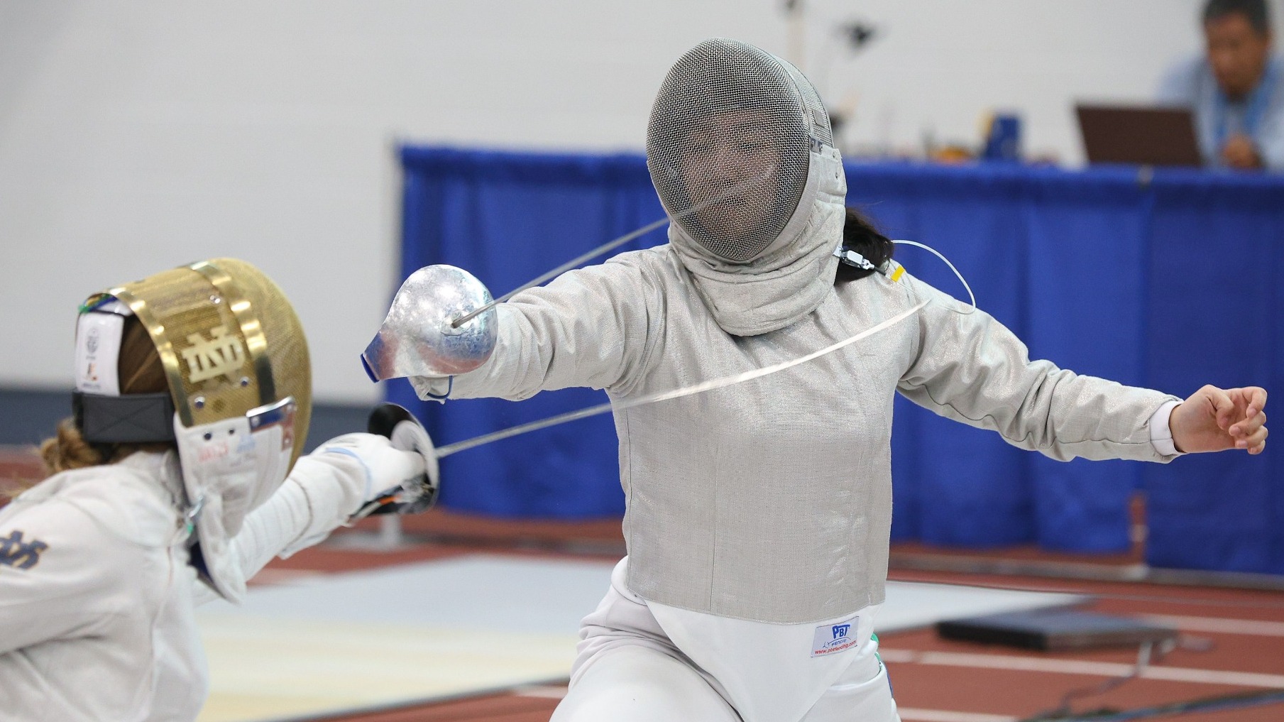 Yale's Audrey Lin (sabre) competes in the opening session of the 2025 NCAA National Collegiate Fencing Championships at Penn State University campus in State College, Pa., on March 22, 2025. Photo/Craig Houtz