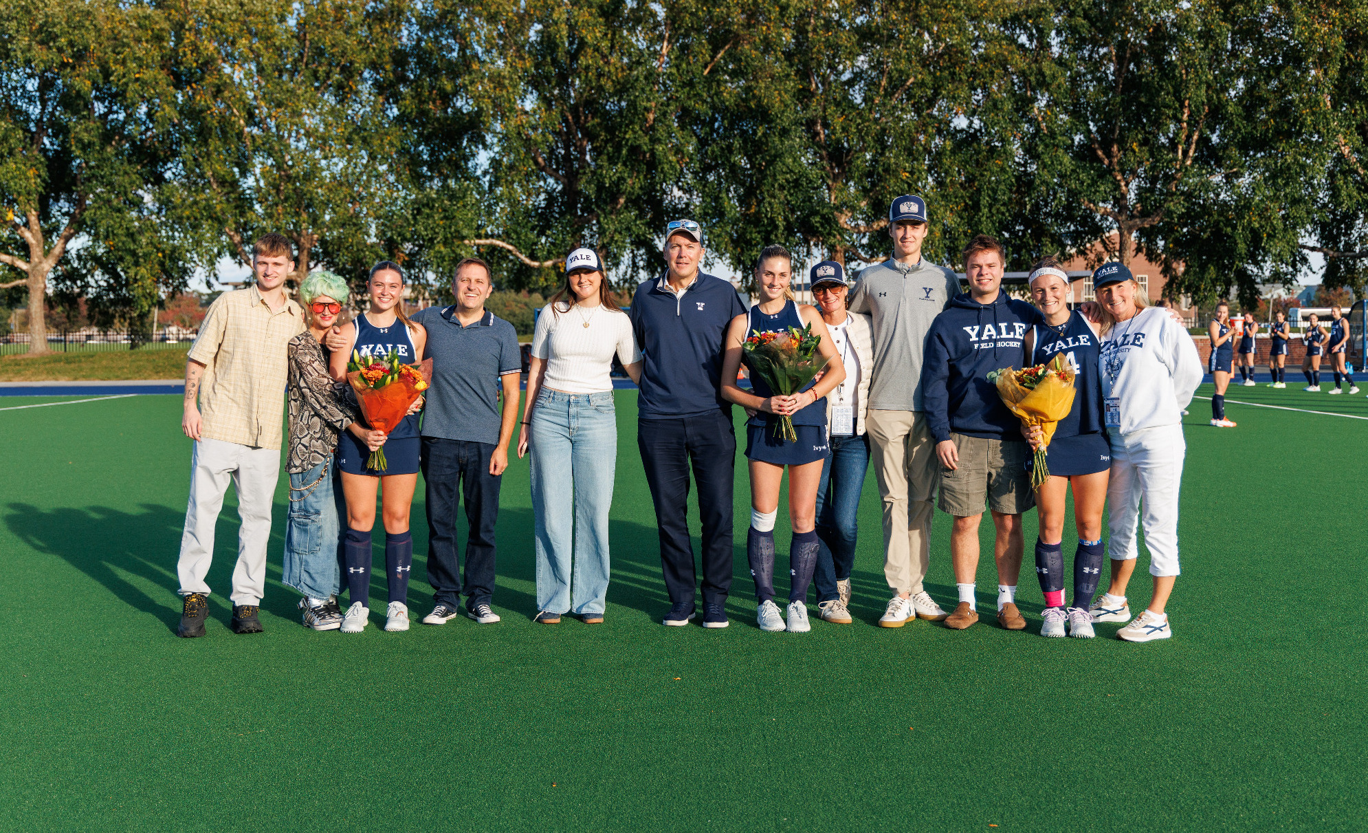Yale field hockey seniors.