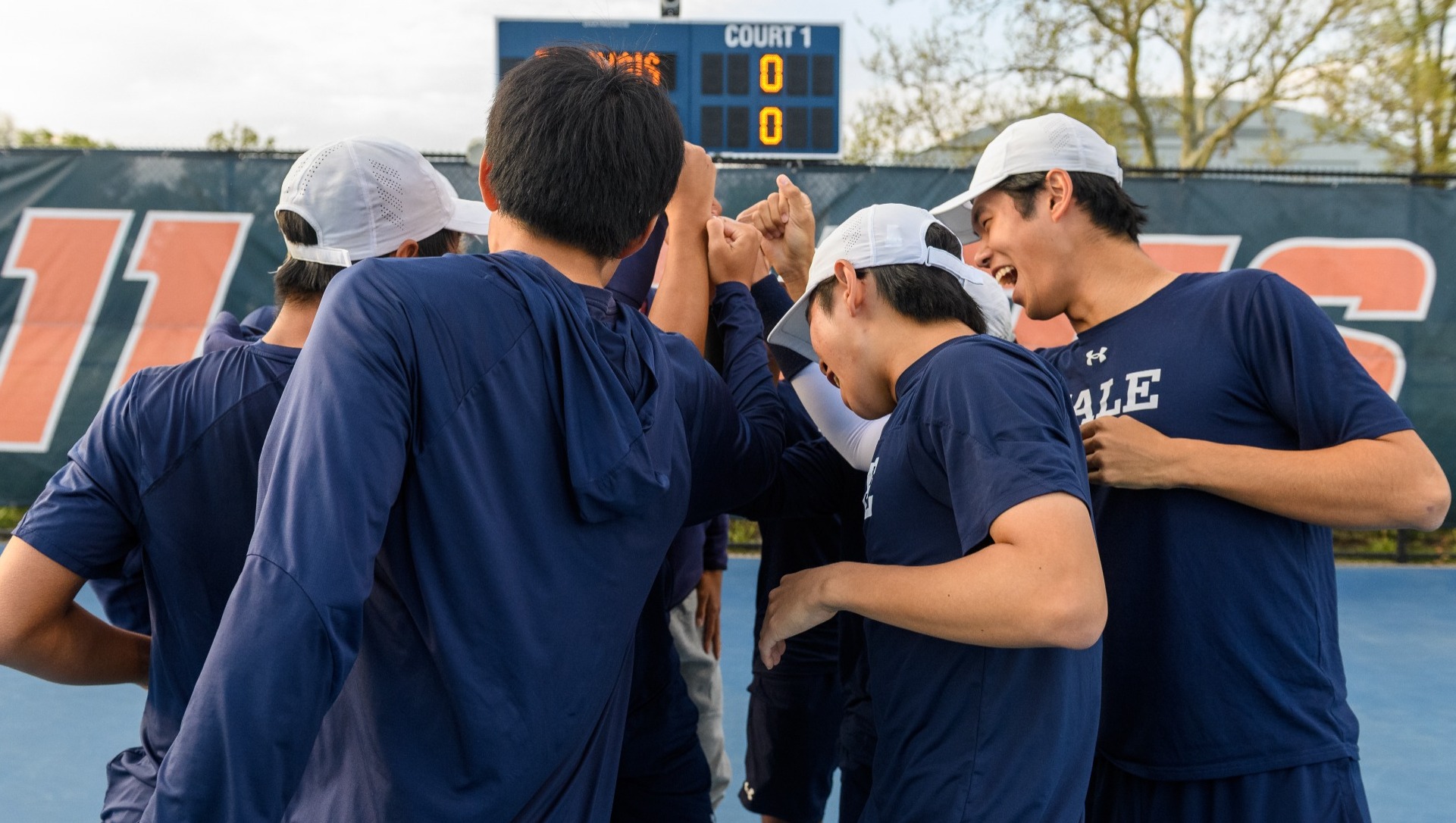 Men's Tennis Huddle at NCAA's 2026