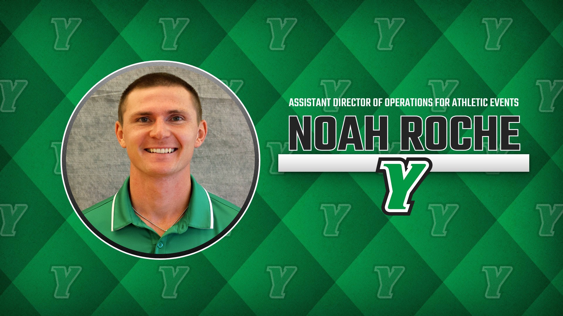 headshot to the left and text to the right on green background