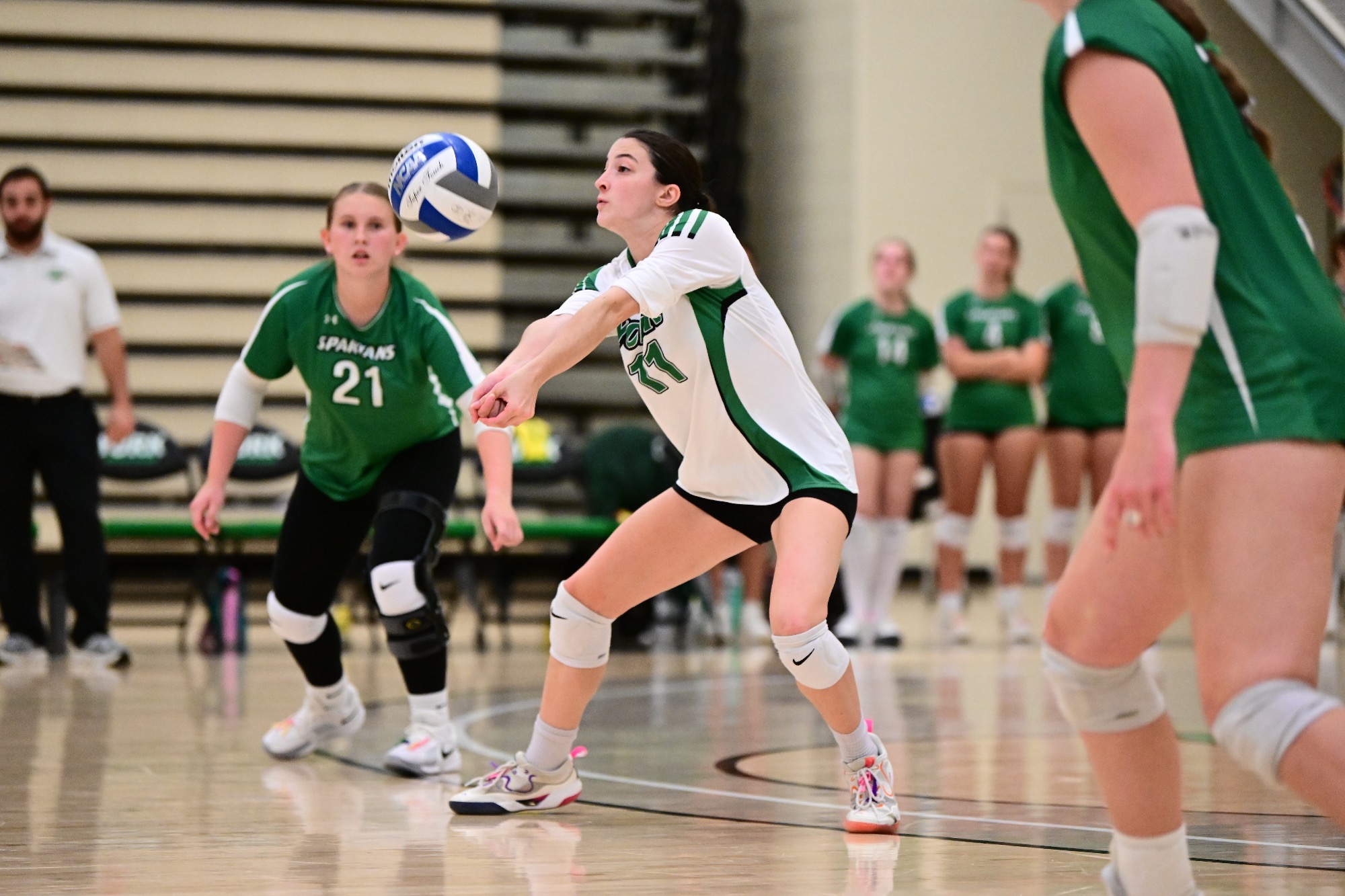Female bumping volleyball