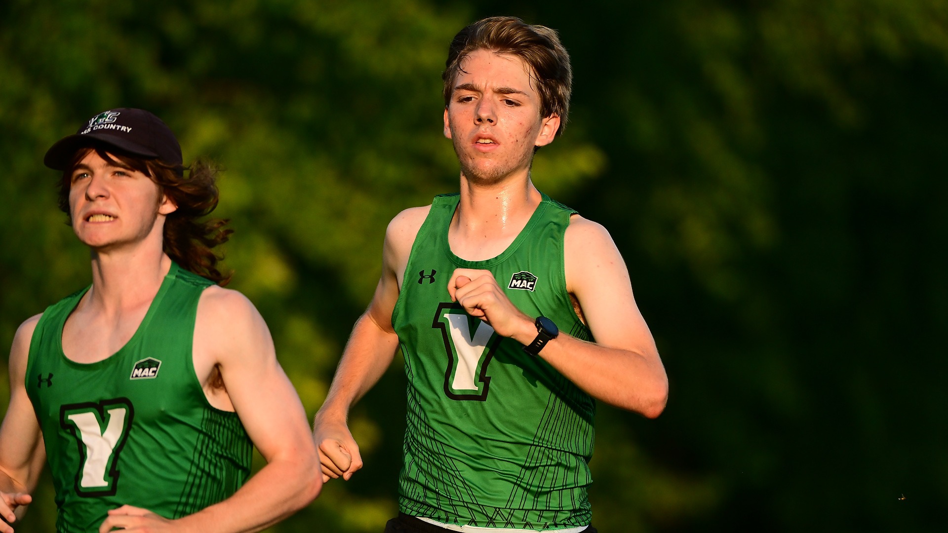 men's cross country runner competes in York preseason meet