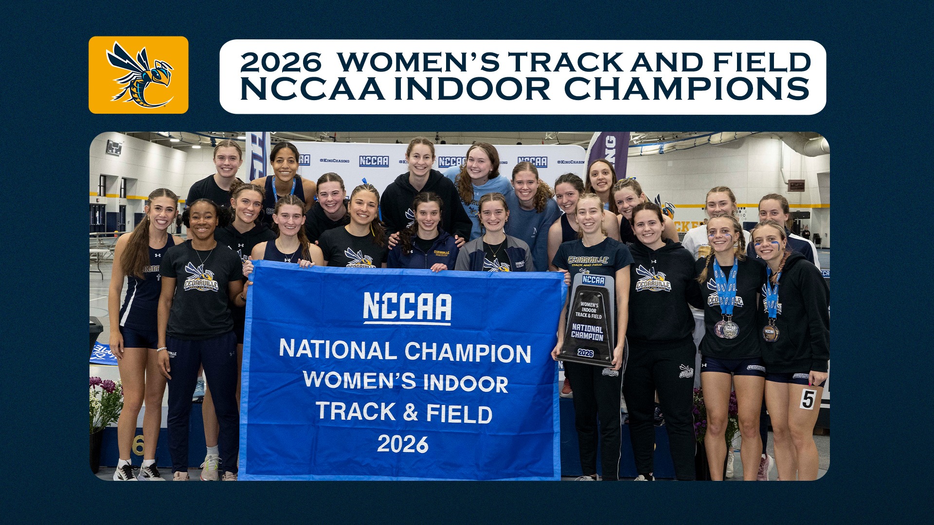 2026 NCCAA Women's Indoor Track & Field Champions
