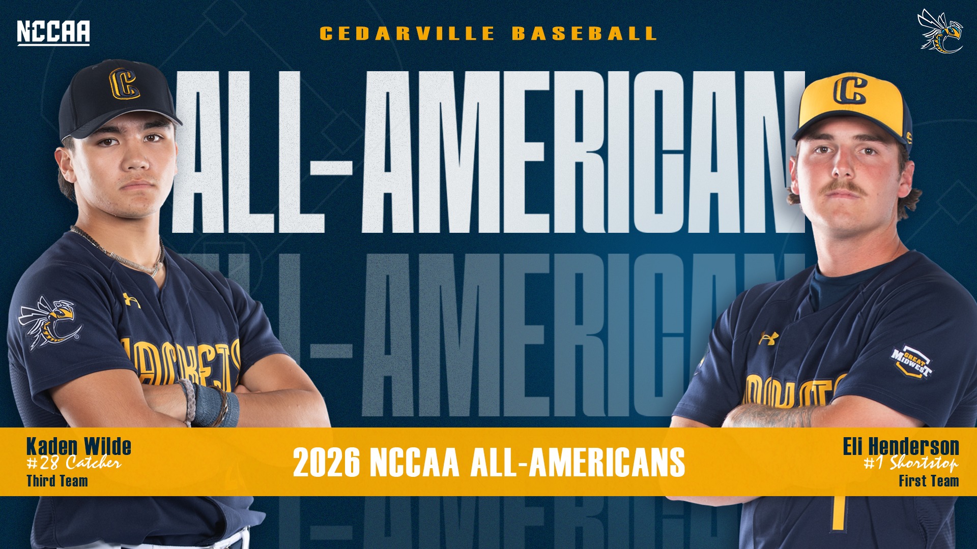 2026 NCCAA Baseball All-Americans - Kaden Wilde, Eli Henderson