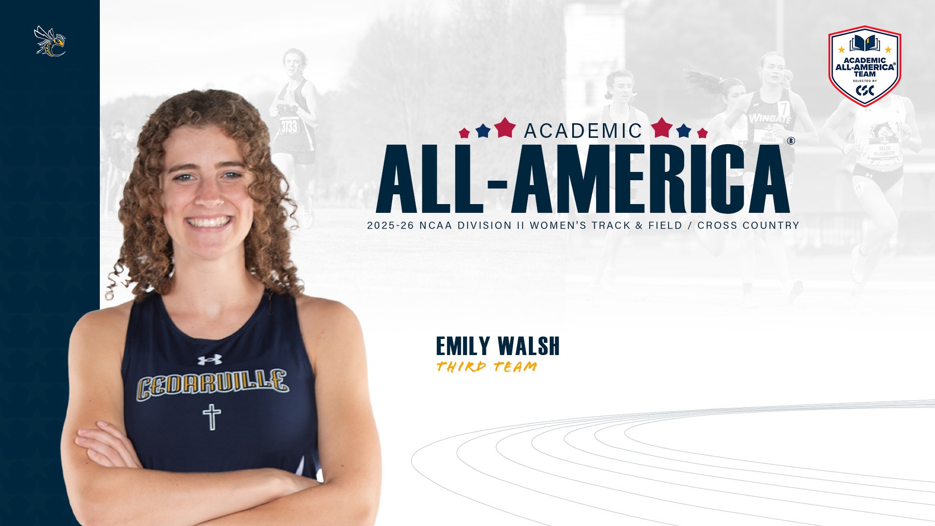 Emily Walsh- 2025-26 CSC DII Women's T&F/Cross Country Academic All-America Team