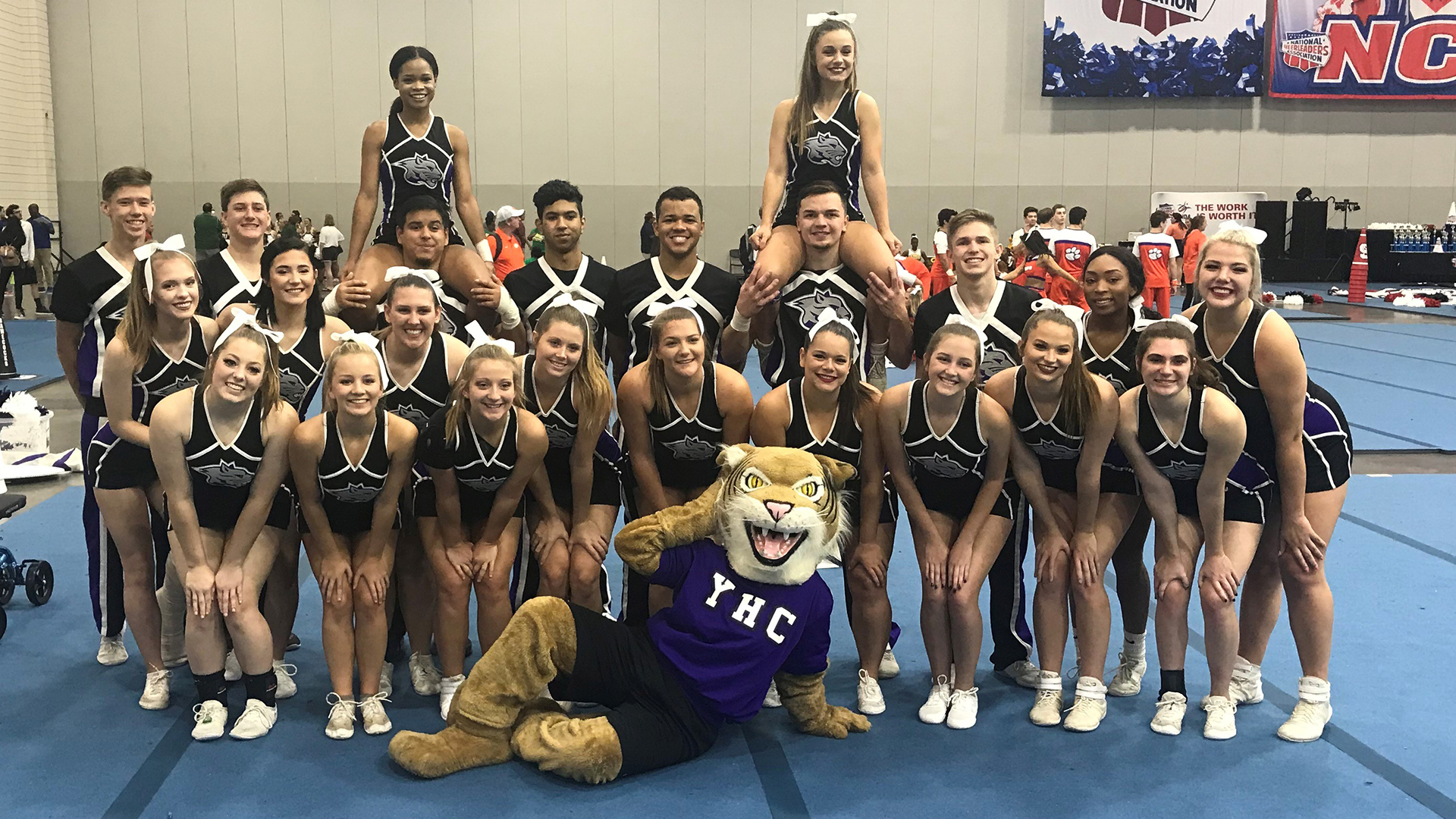 Cheerleaders at NCA Summer Camp