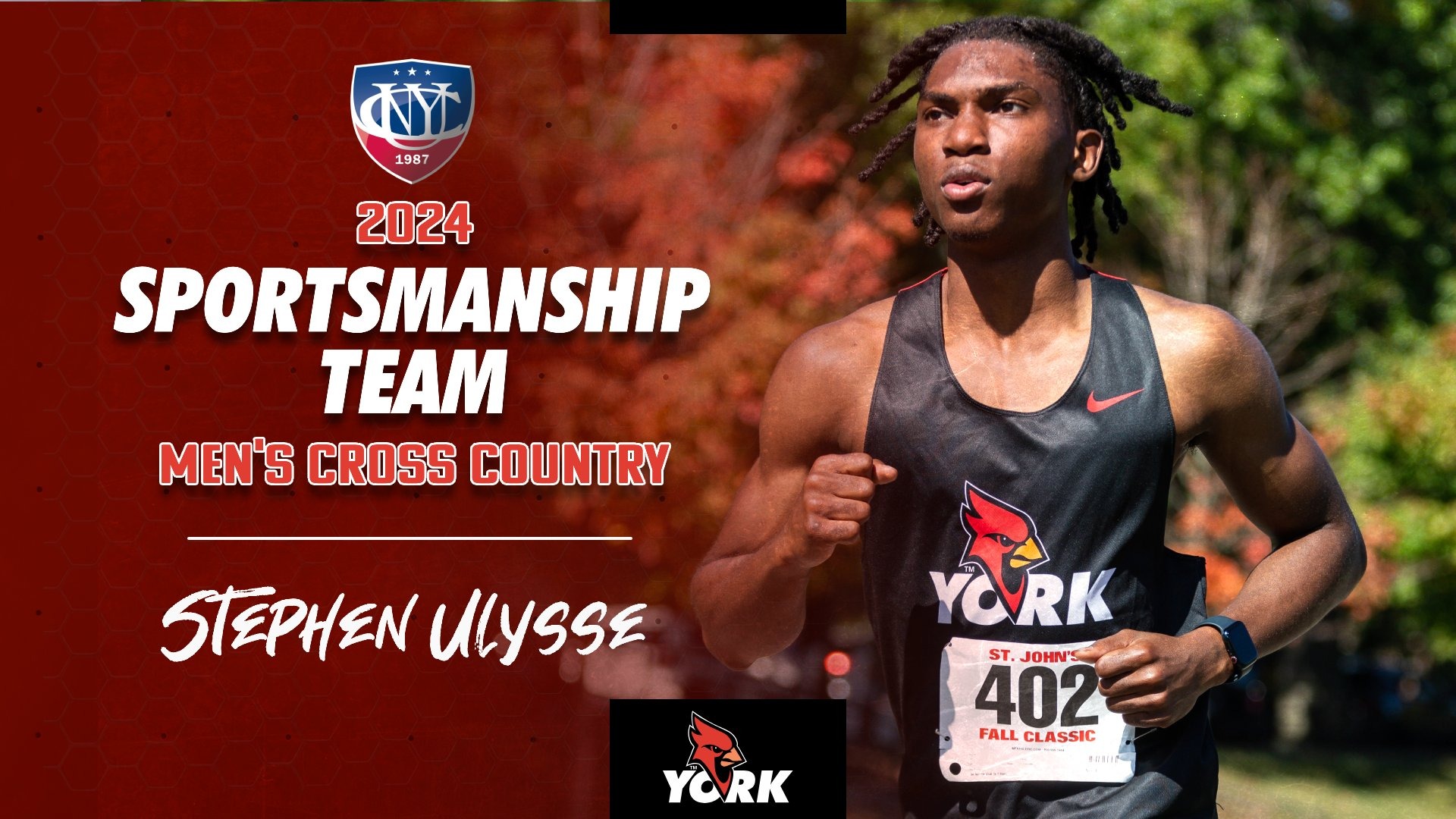 2024 CUNYAC Men's Cross Country Sportsmanship Team Stephen Ulysse