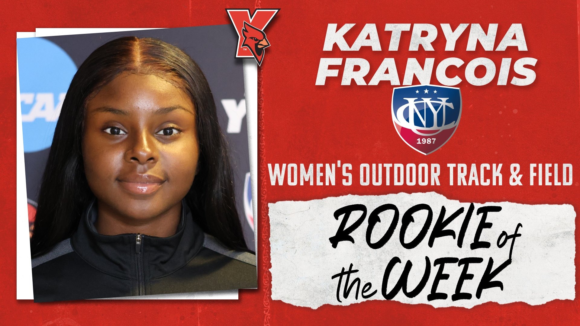 Katryna Francois CUNYAC Women's Outdoor Track & Field Rookie of the Week
