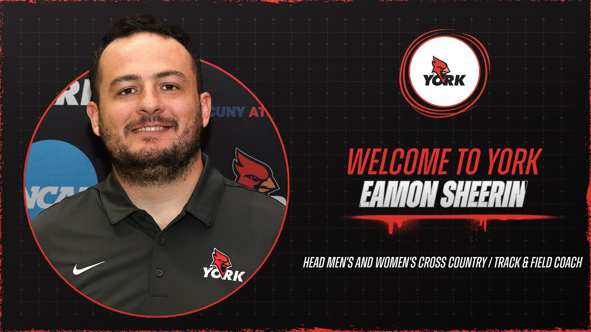 York College welcomes Eamon Sheerin as head men's and women's cross country and track & field coach 