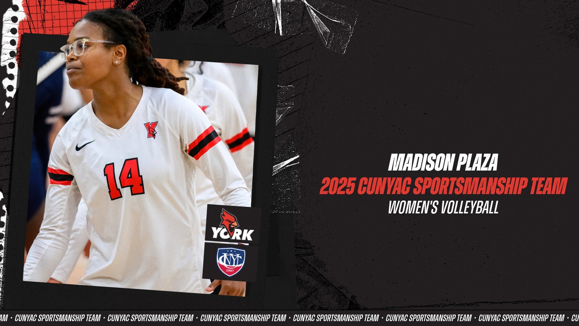 Madison Plaza named to the 2025 CUNYAC Women's Volleyball Sportsmanship Team
