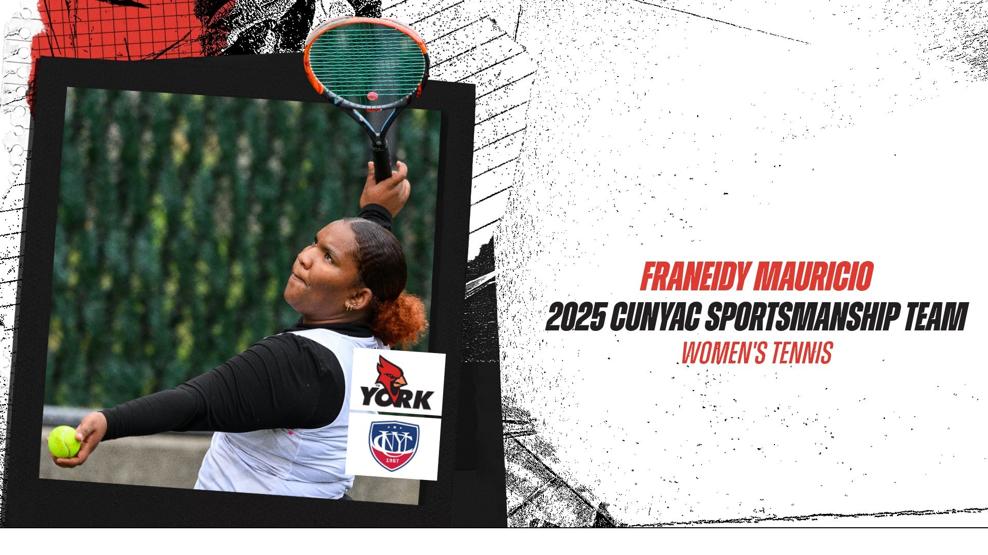 Franeidy Mauricio named to the 2025 CUNYAC Women's Tennis Sportsmanship Team