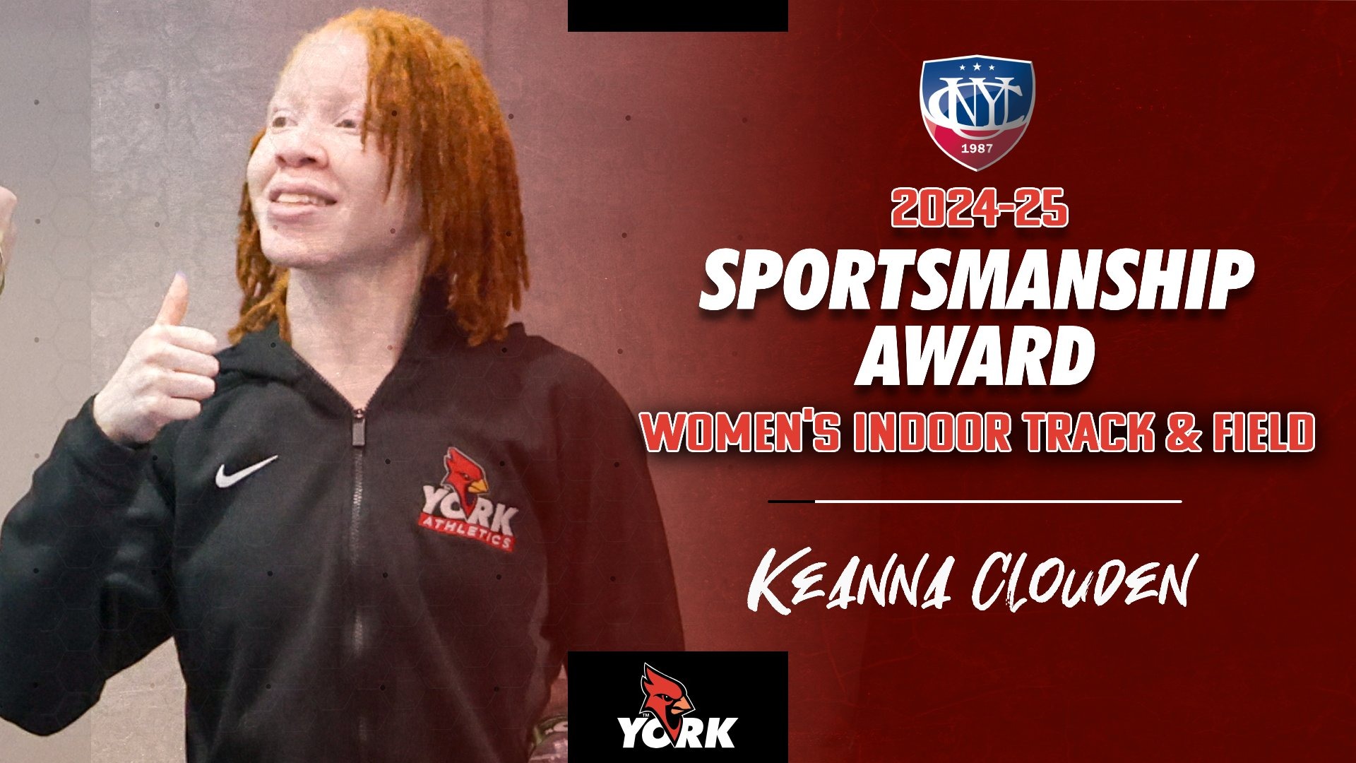 2024-25 CUNYAC Women's Indoor Track & Field Sportsmanship Award - Keanna Clouden
