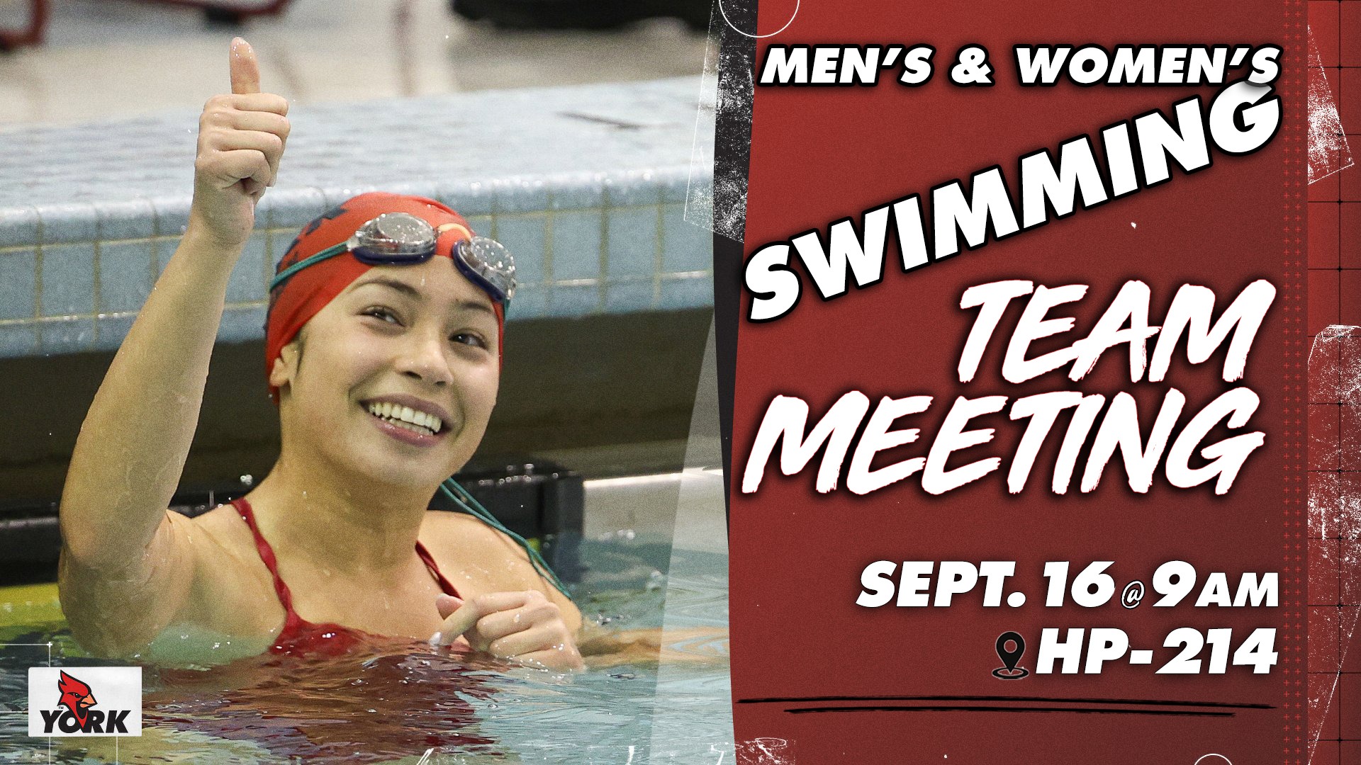 York College Men's and Women's Swimming Team Meeting