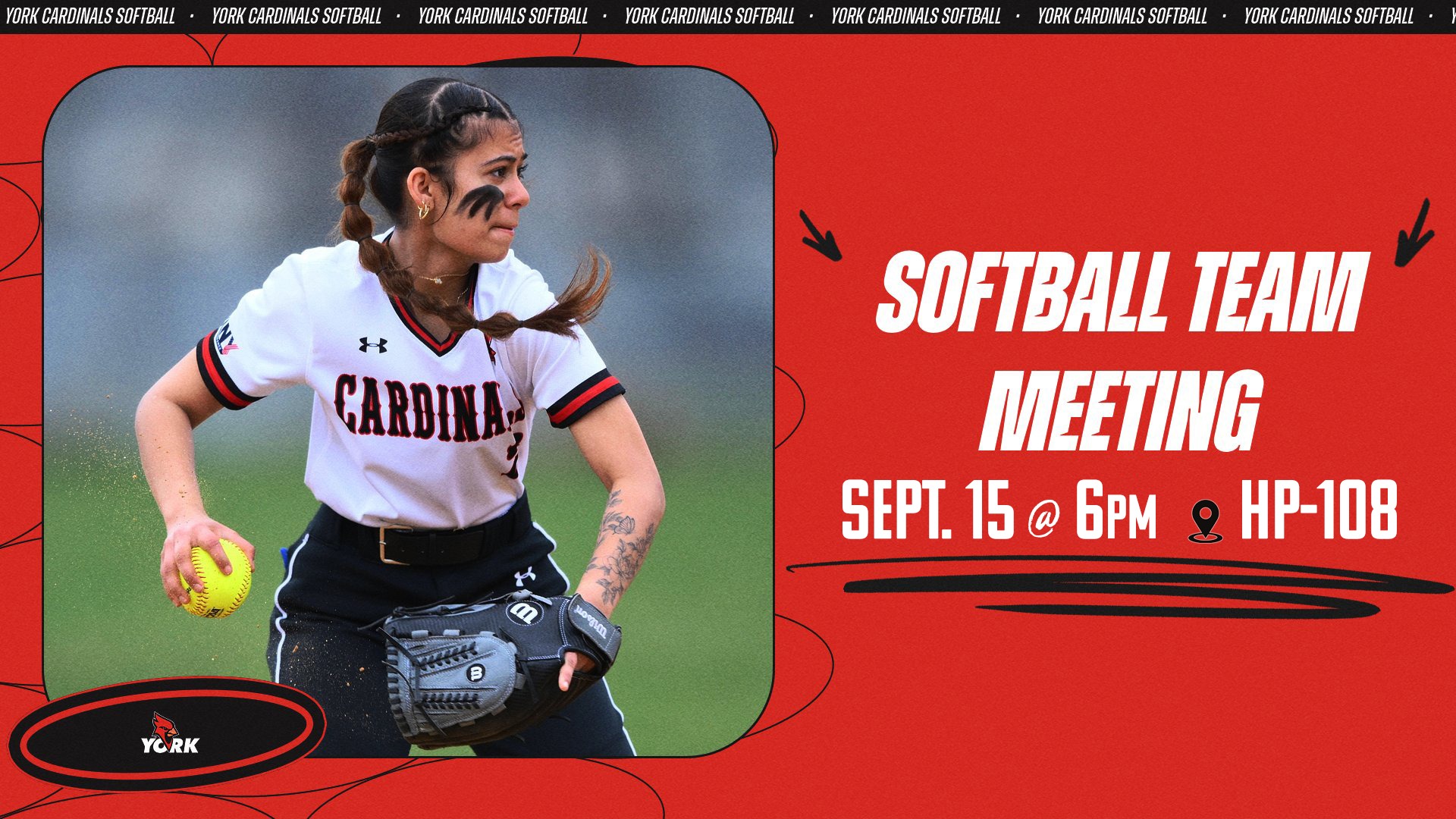 2026 York College Softball Team Meeting