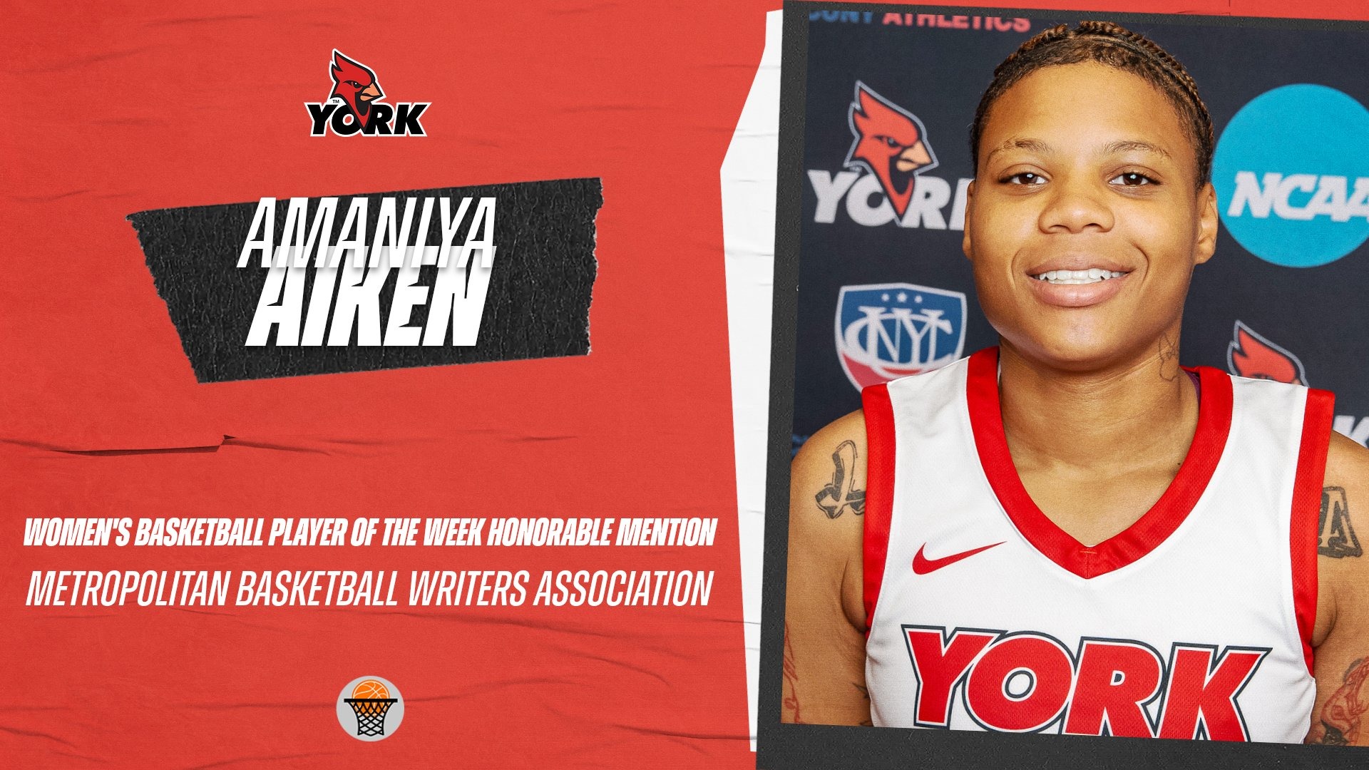 Amaniya Aiken named MBWA Divisions II-III Player of the Week Honorable Mention