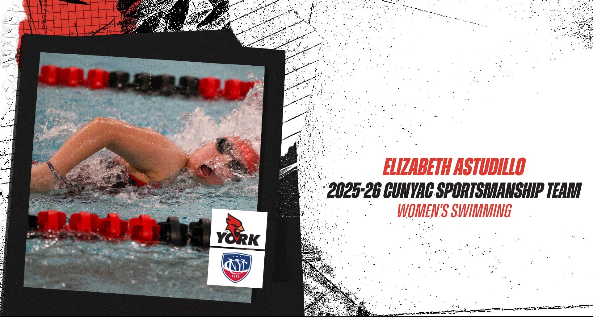 Elizabeth Astudillo named to the 2025-26 CUNYAC Women's Swimming Sportsmanship Team